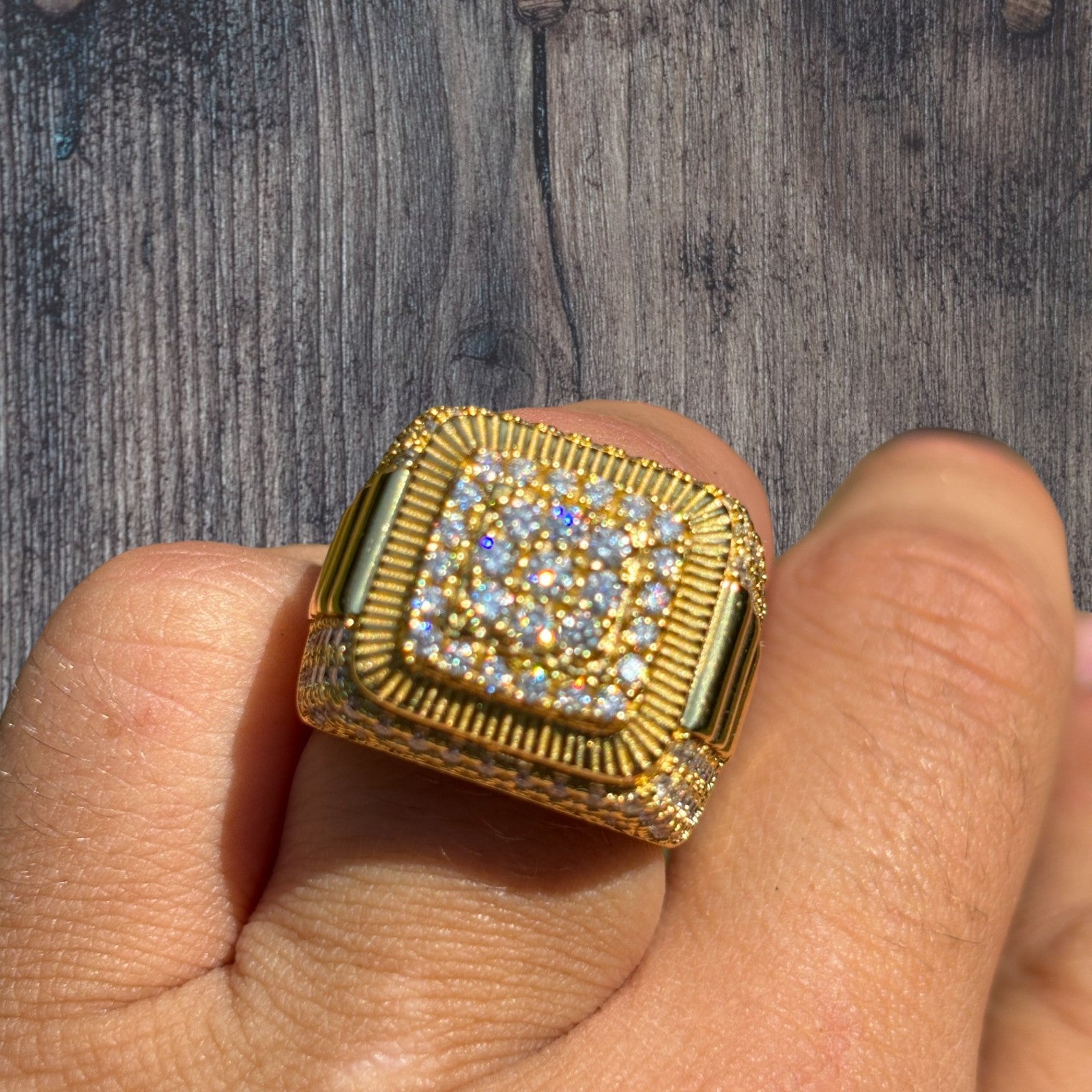 925 Sterling Silver Square Moissanite Ring