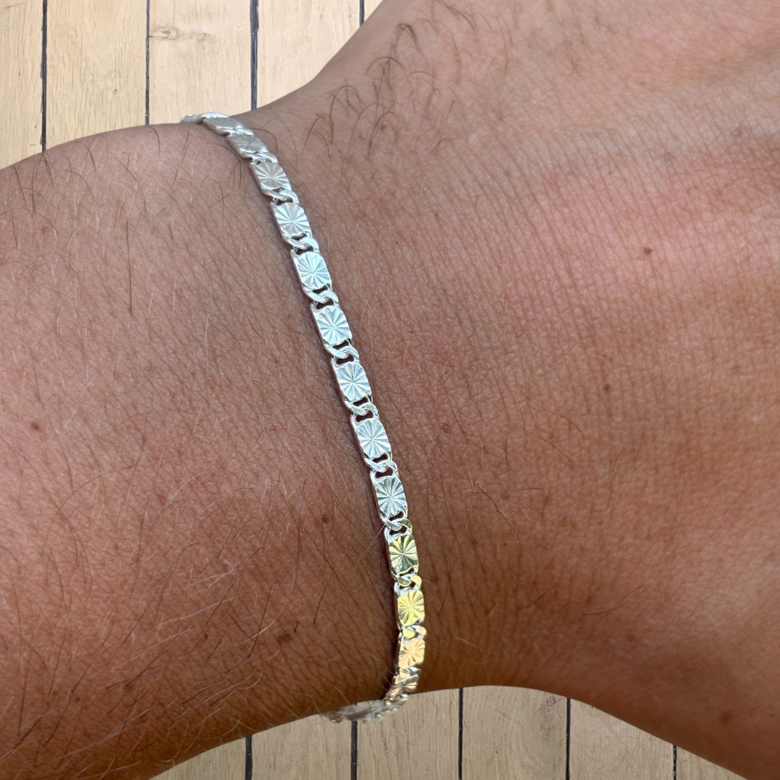 925 Sterling Silver 3mm Valentino Bracelet