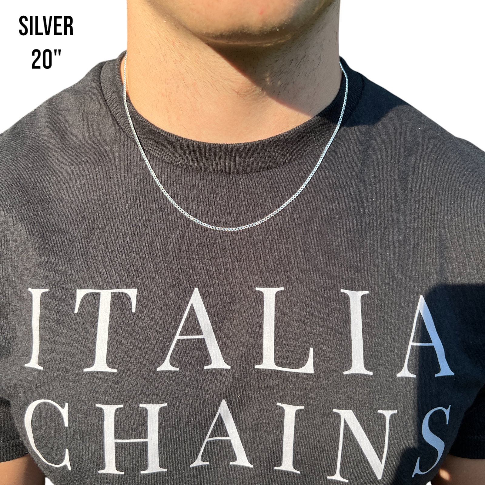 925 Sterling Silver 2mm Curb Chain Necklace