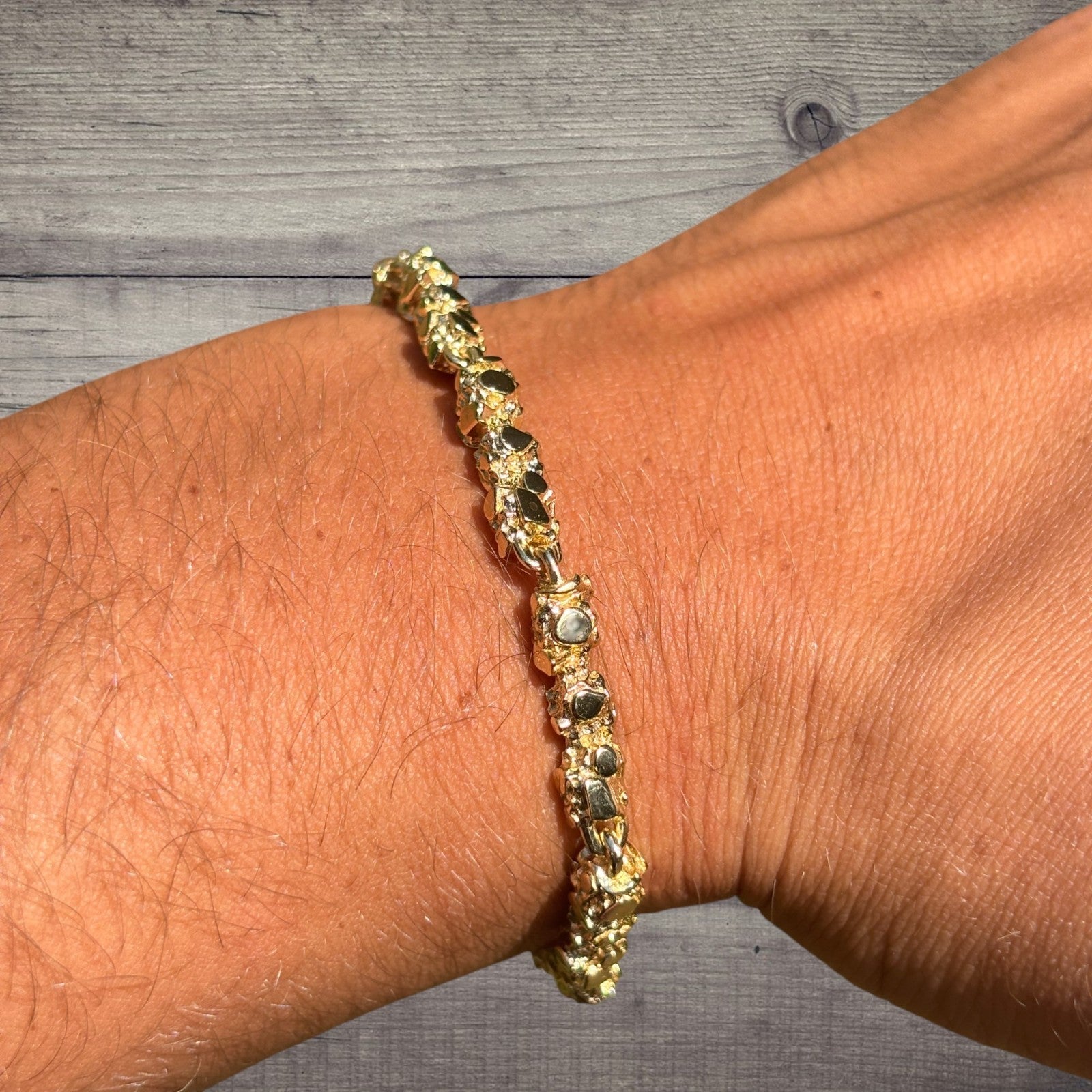 925 Sterling Silver 5mm Nugget Bracelet