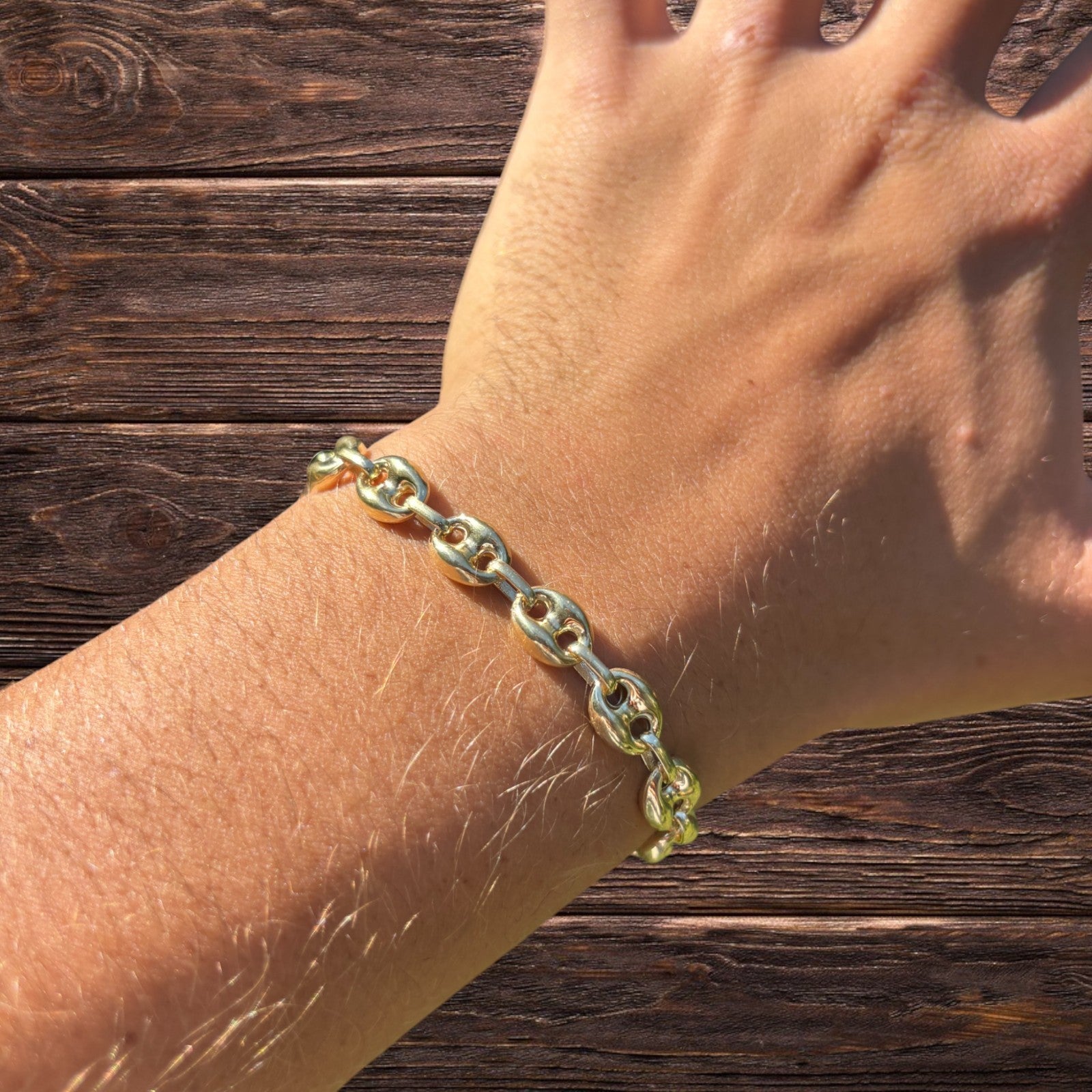 925 Sterling Silver 8mm Puffed Gucci Bracelet