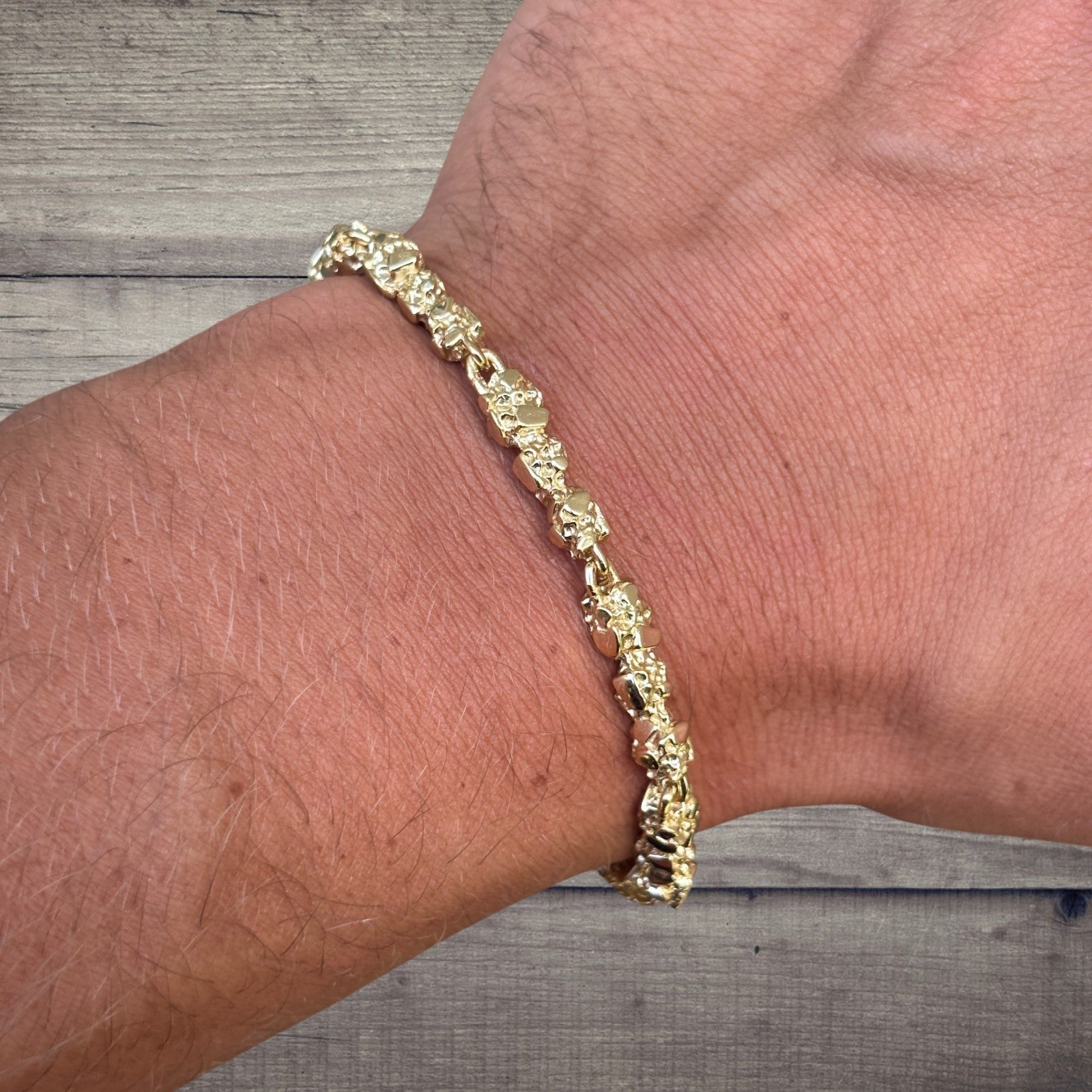 925 Sterling Silver 5mm Nugget Bracelet
