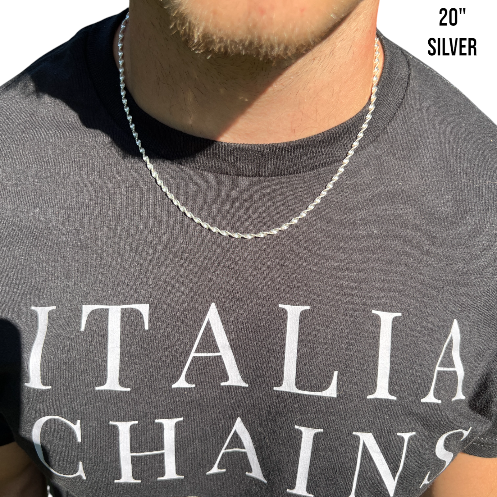 925 Sterling Silver 2.5mm Singapore Chain Necklace
