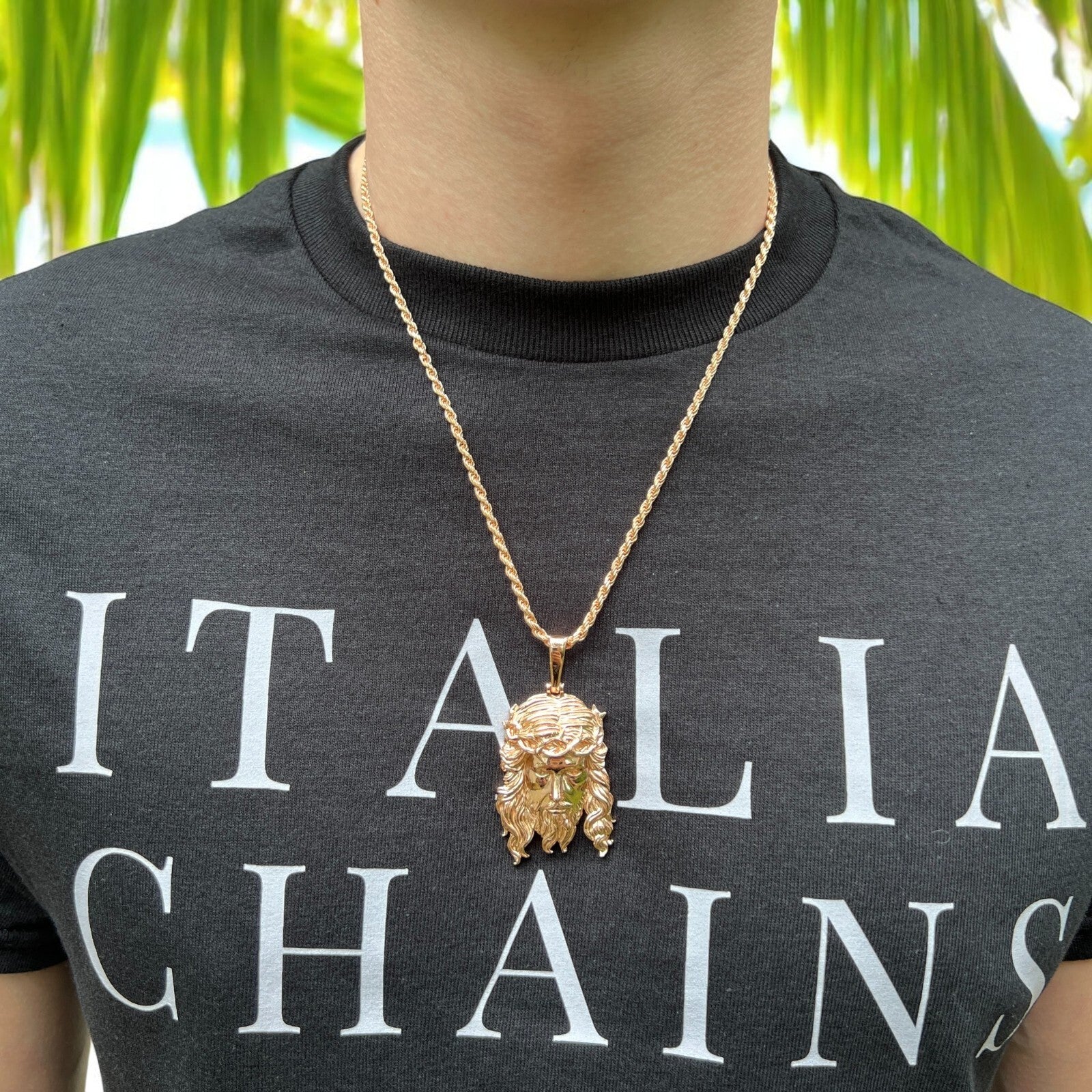 925 Sterling Silver Classic Jesus Piece Pendant - Medium