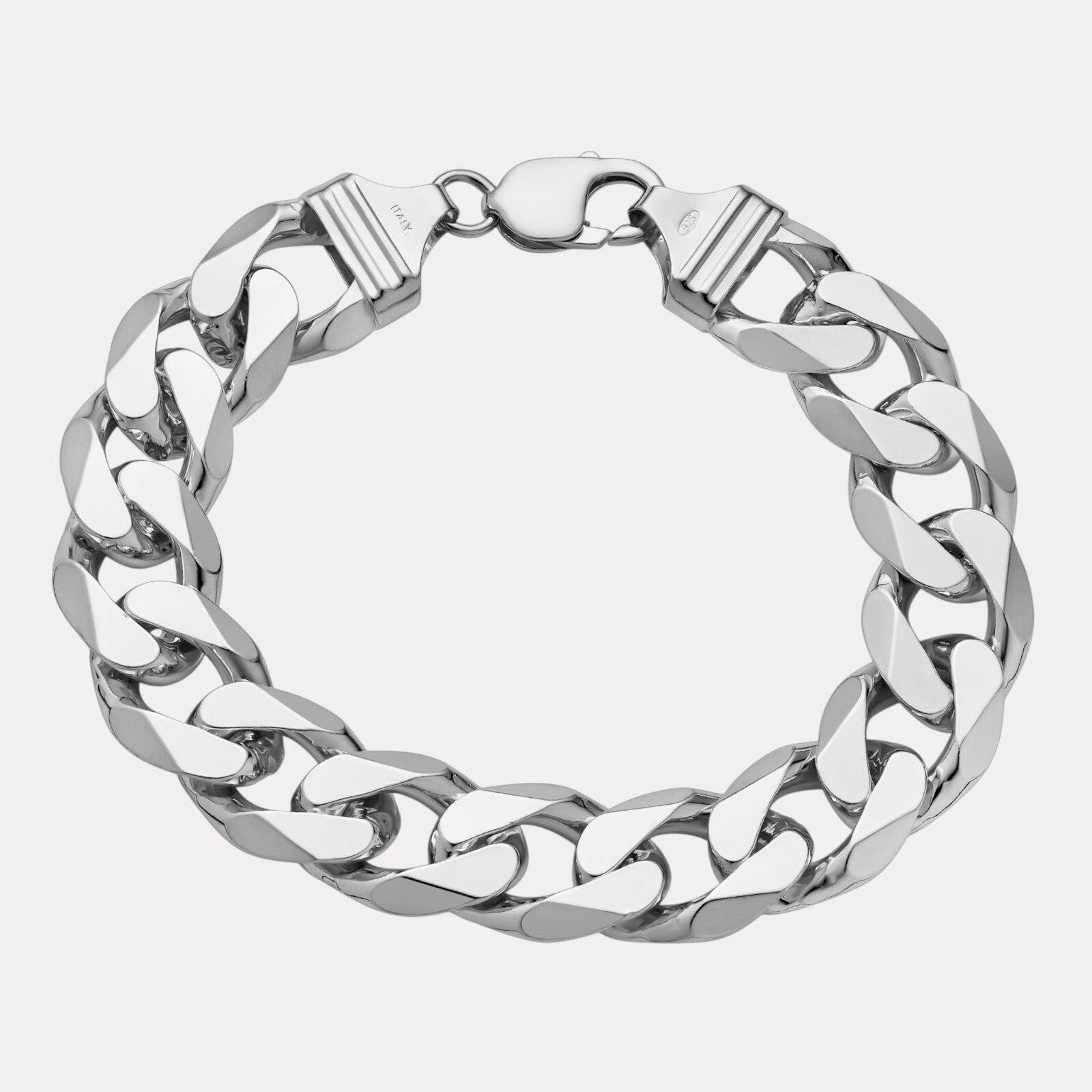 925 Sterling Silver 16mm Curb Bracelet