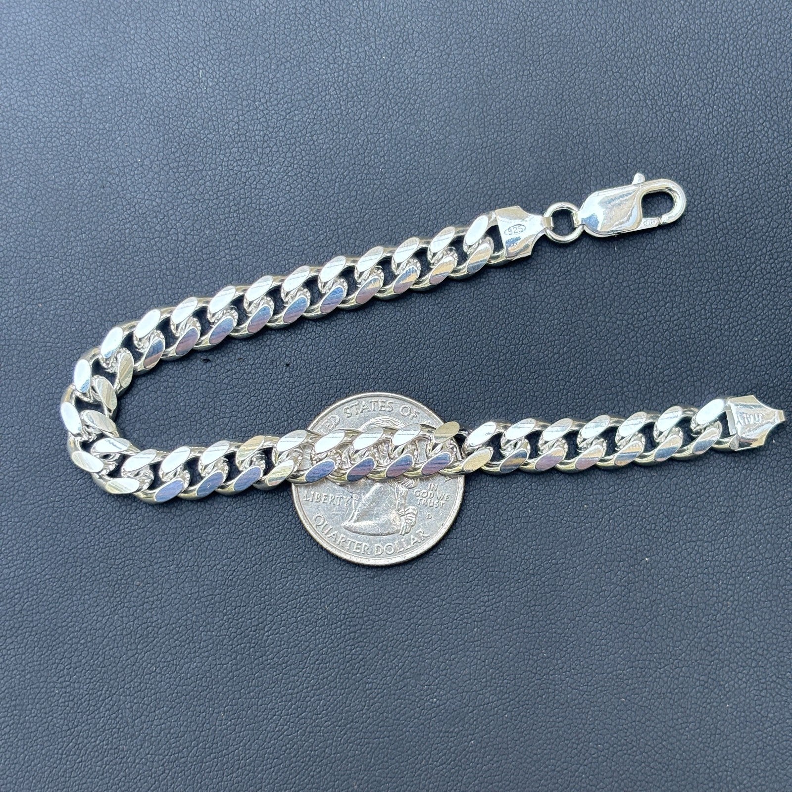 925 Sterling Silver 8mm Miami Cuban Bracelet