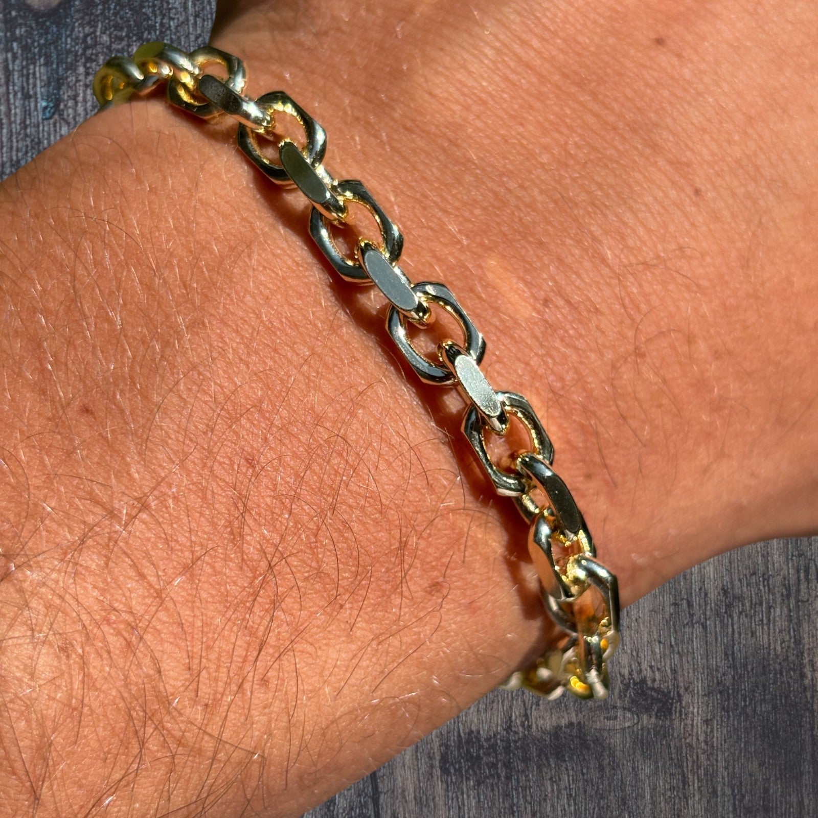 925 Sterling Silver 6mm Anchor Cable Bracelet