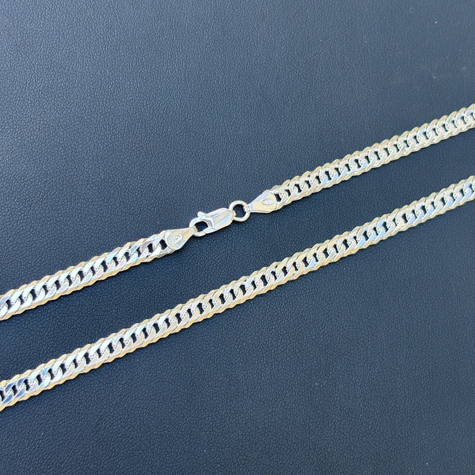 925 Sterling Silver 6mm Double Curb Chain Necklace