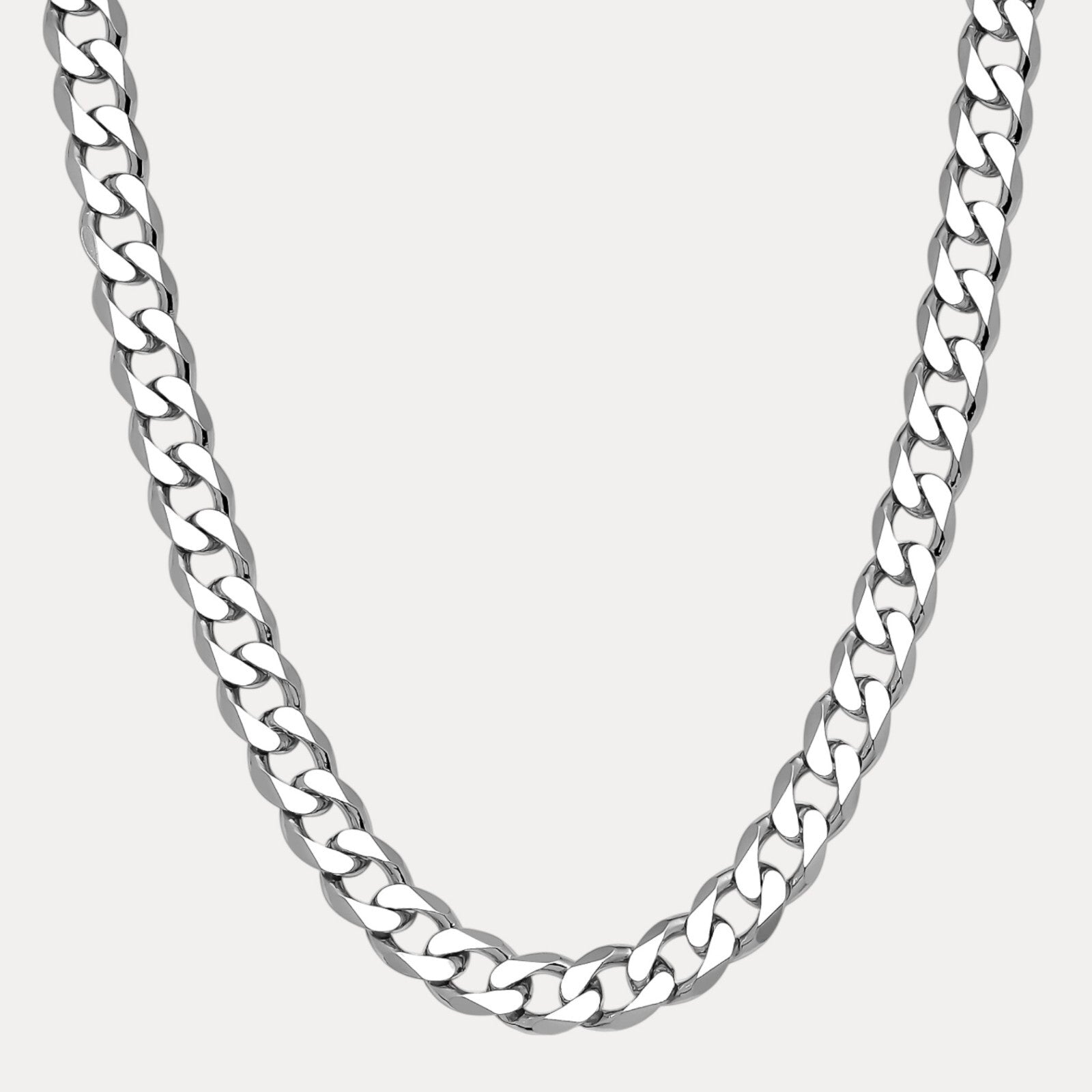 925 Sterling Silver 15mm Curb Chain Necklace