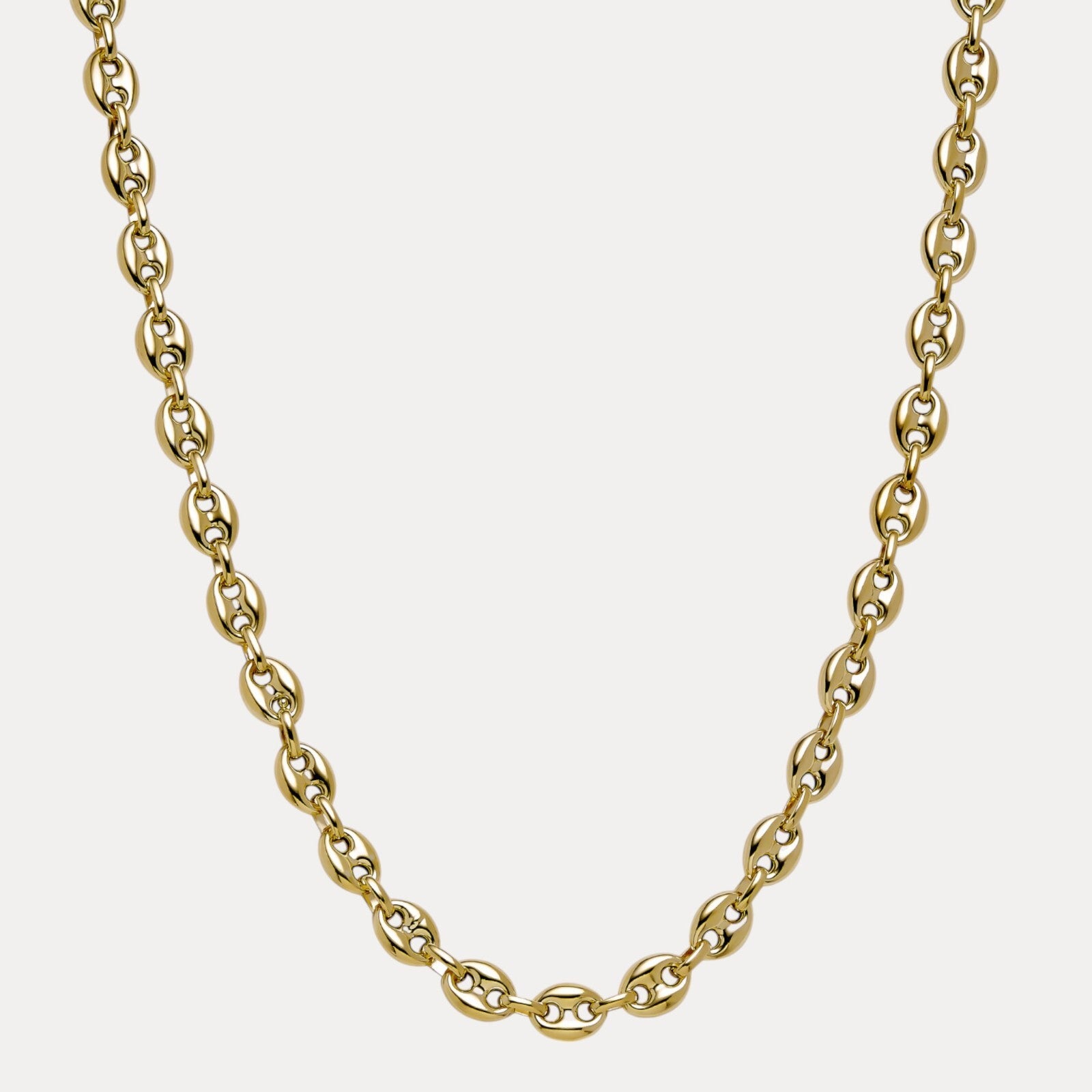 925 Sterling Silver 12mm Puffed Gucci Chain Necklace