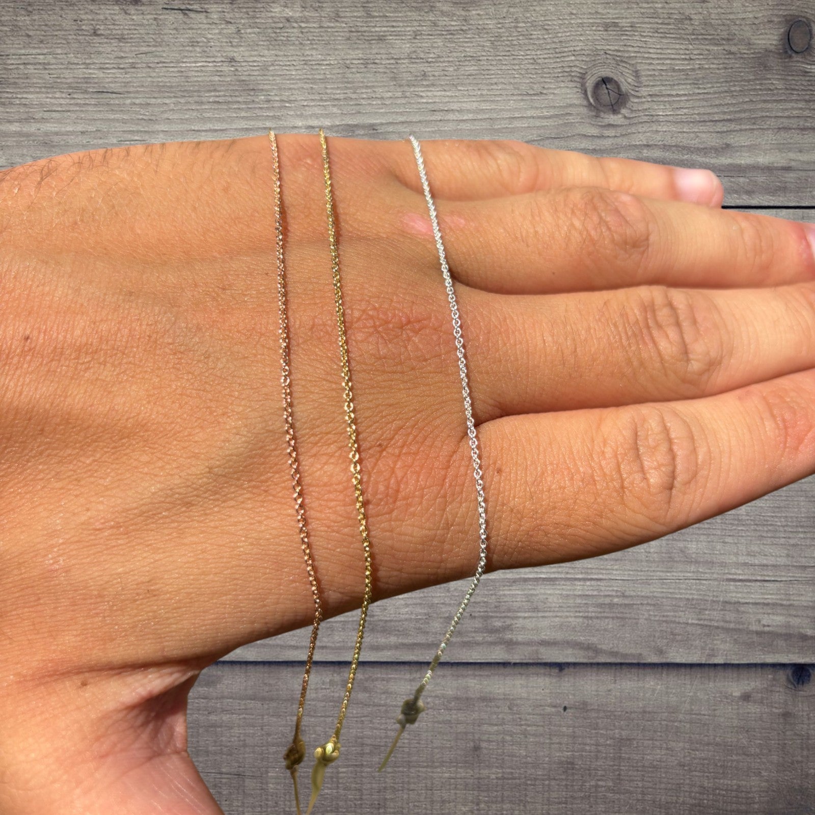 925 Sterling Silver 1mm Cable Chain Necklace