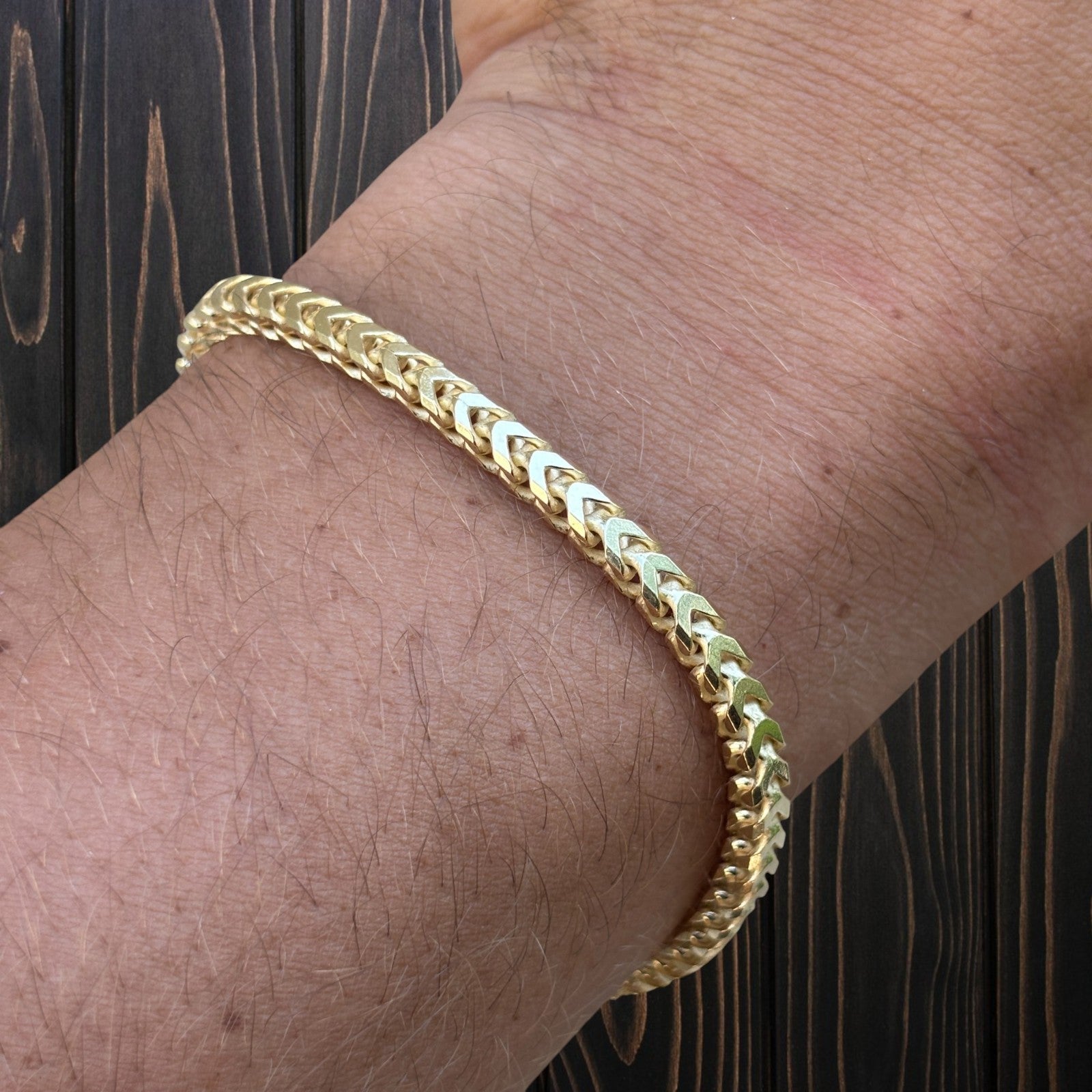 925 Sterling Silver 4mm Franco Bracelet