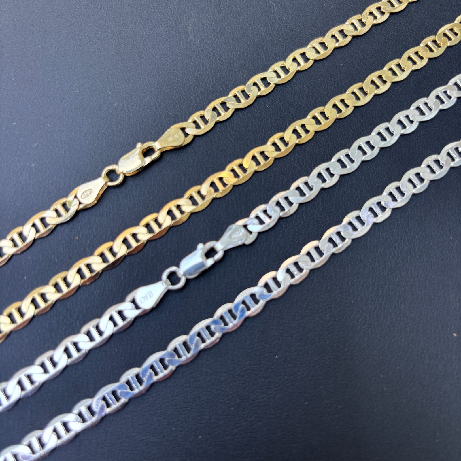 925 Sterling Silver 5mm Mariner Chain Necklace