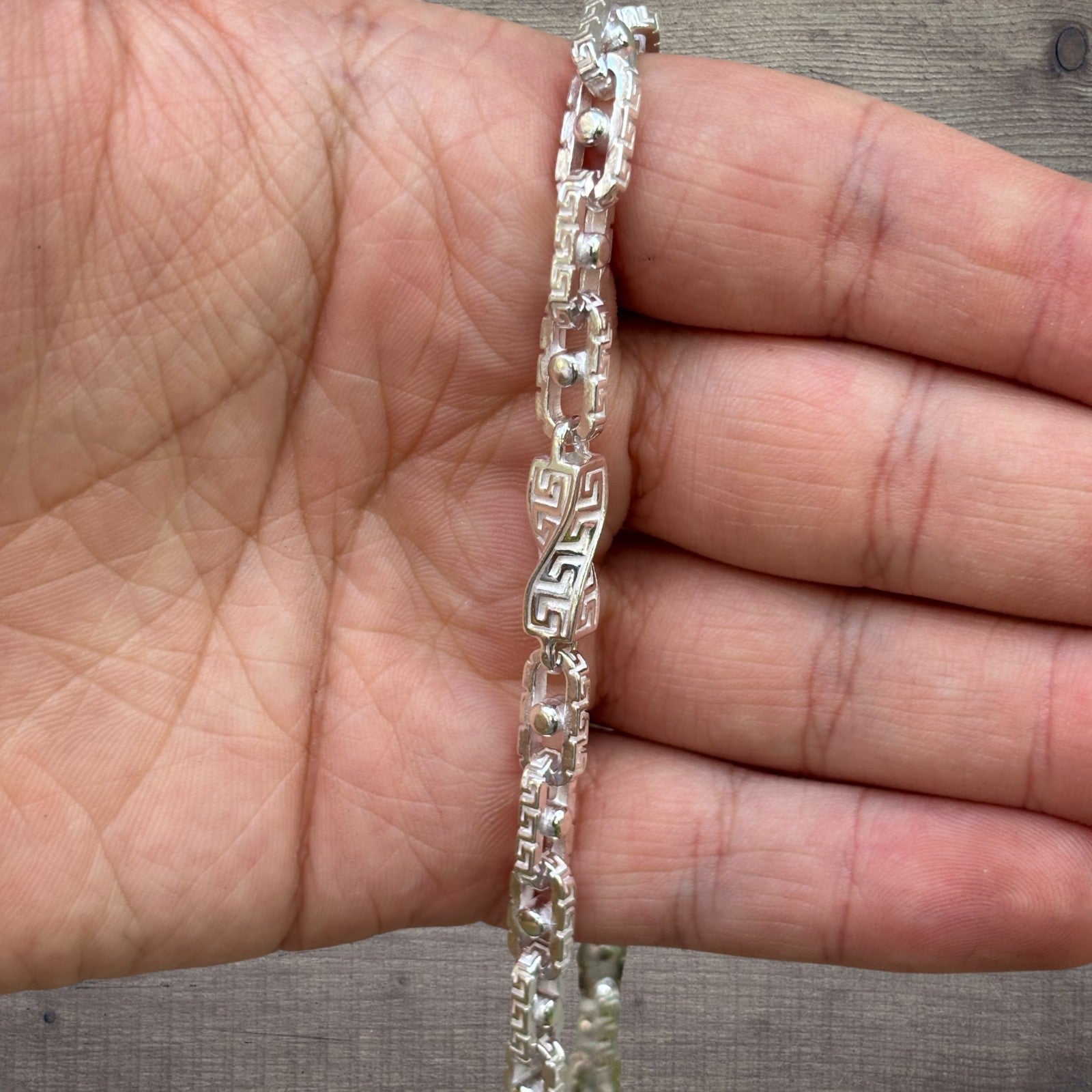 925 Sterling Silver 7.5mm Ferragamo Mariner Chain Necklace