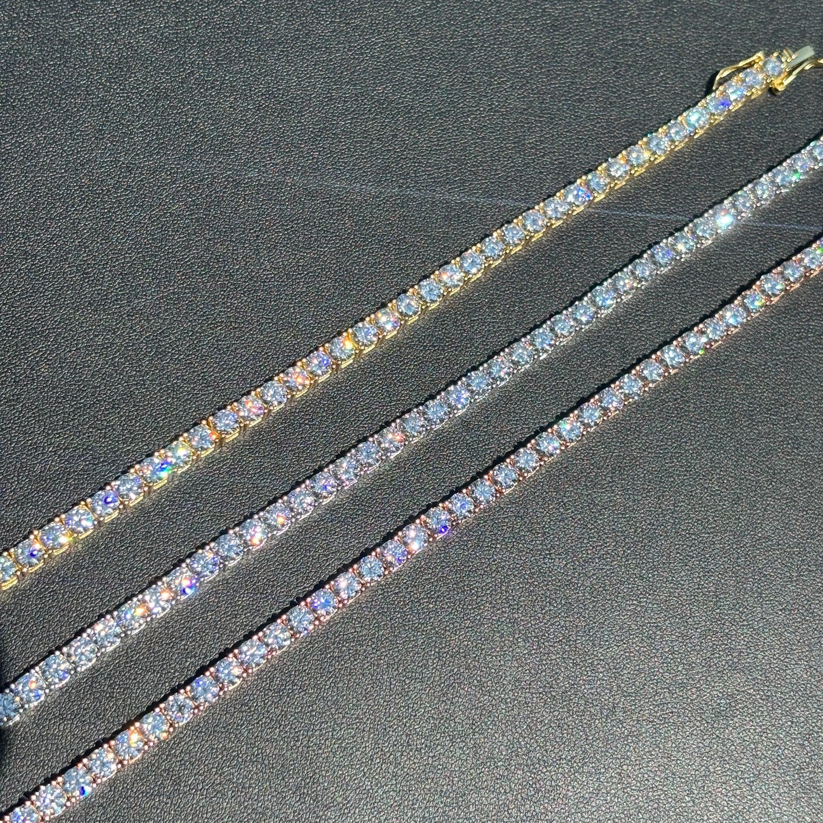 925 Sterling Silver 4mm Tennis Bracelet - CZ Or Moissanite