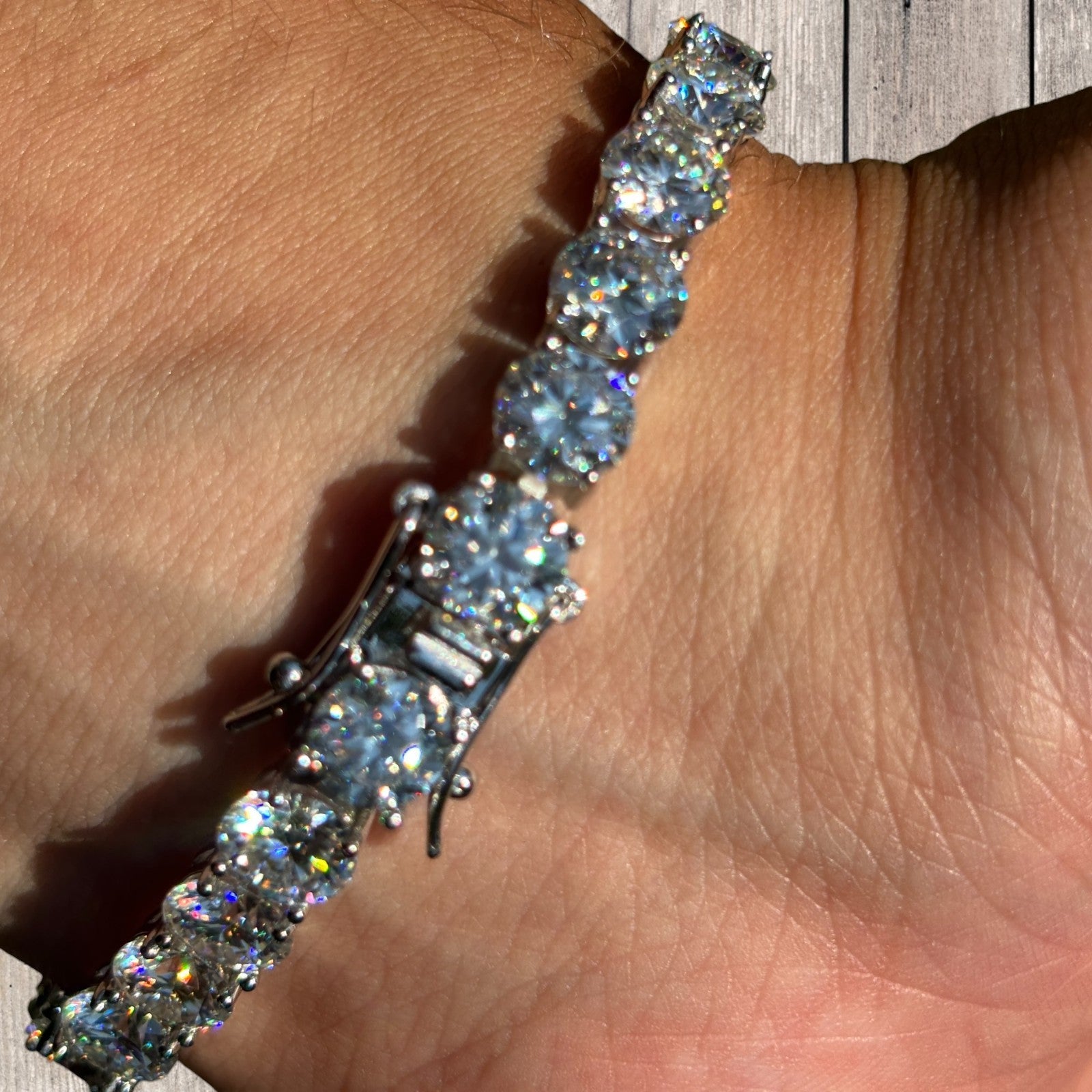 925 Sterling Silver 7mm Tennis Bracelet - CZ Or Moissanite