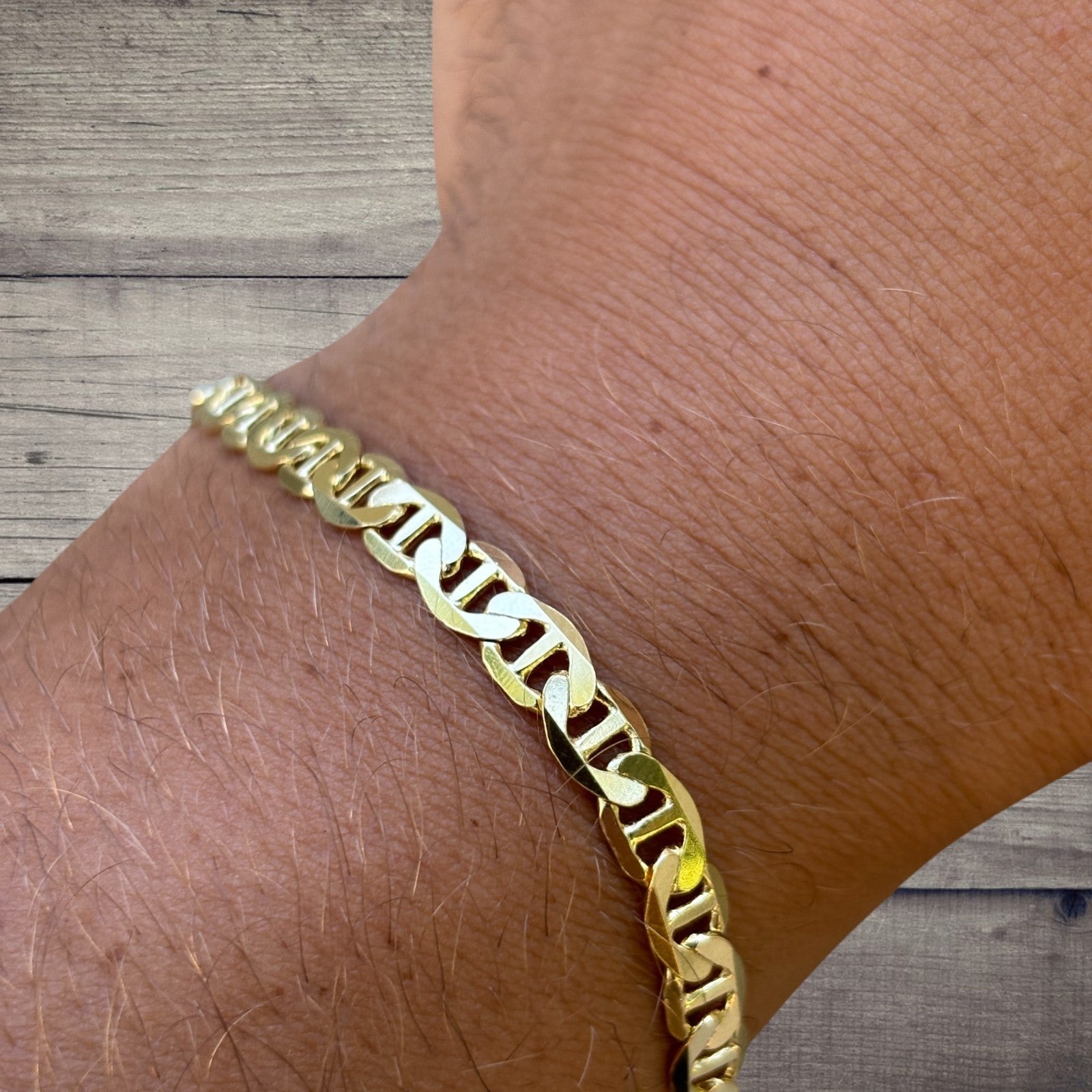 925 Sterling Silver 5mm Mariner Bracelet