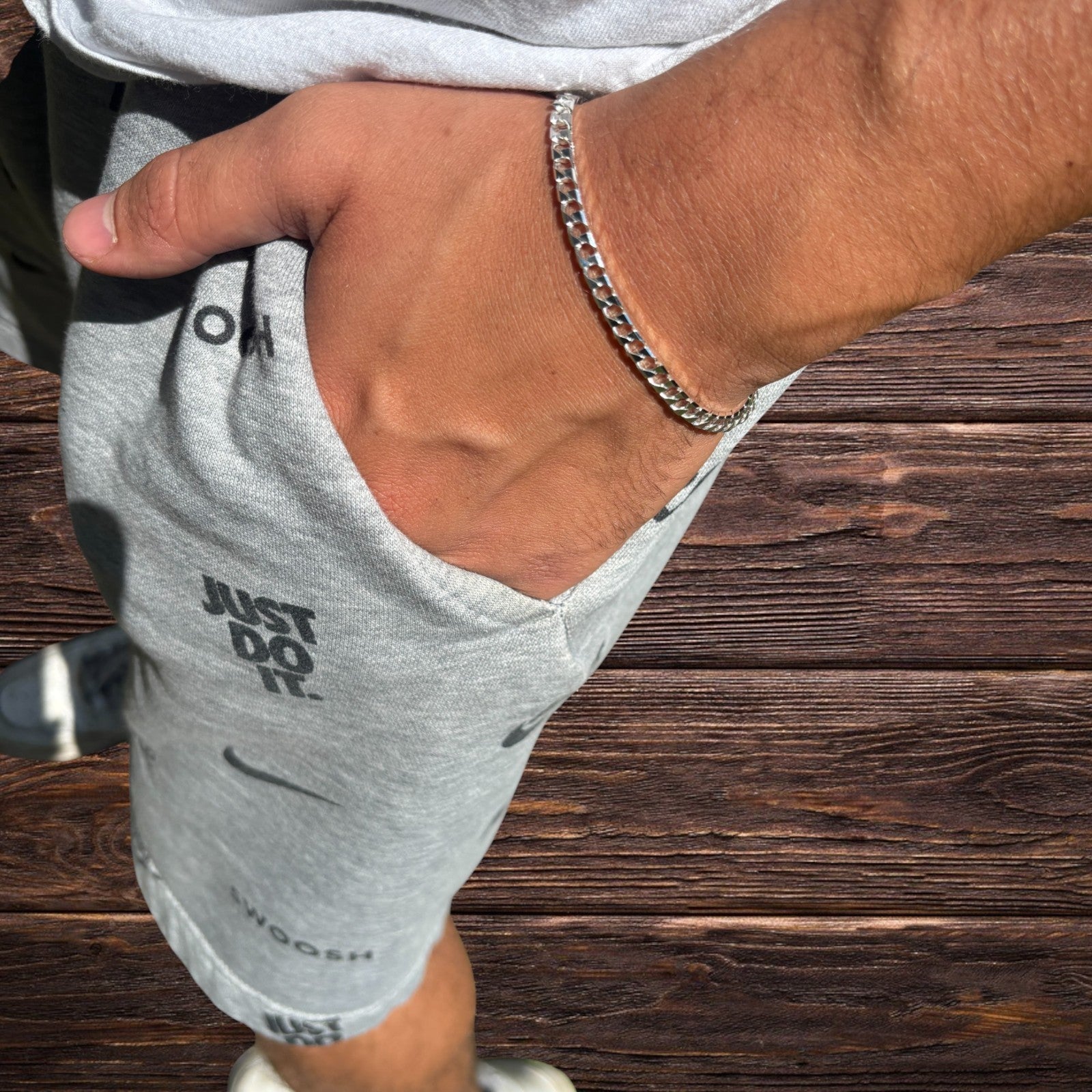 925 Sterling Silver 4mm Square Curb Bracelet