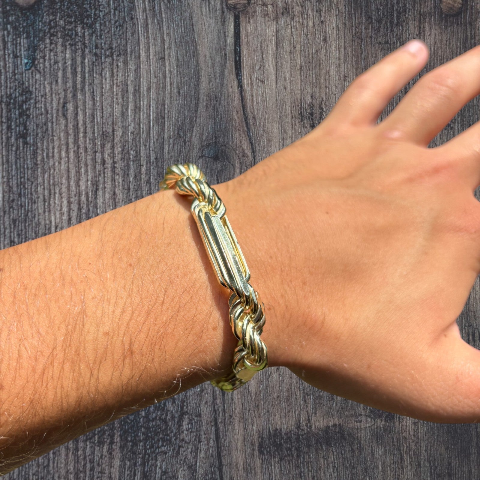 925 Sterling Silver 10mm Figarope Milano Bracelet