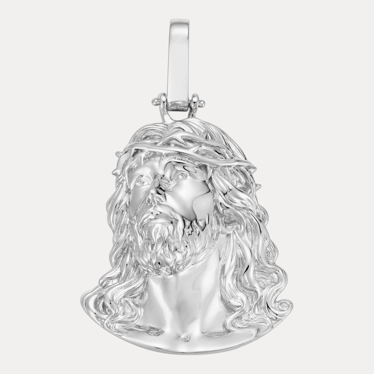 925 Sterling Silver Passion Of The Christ Jesus Piece Pendant - Large