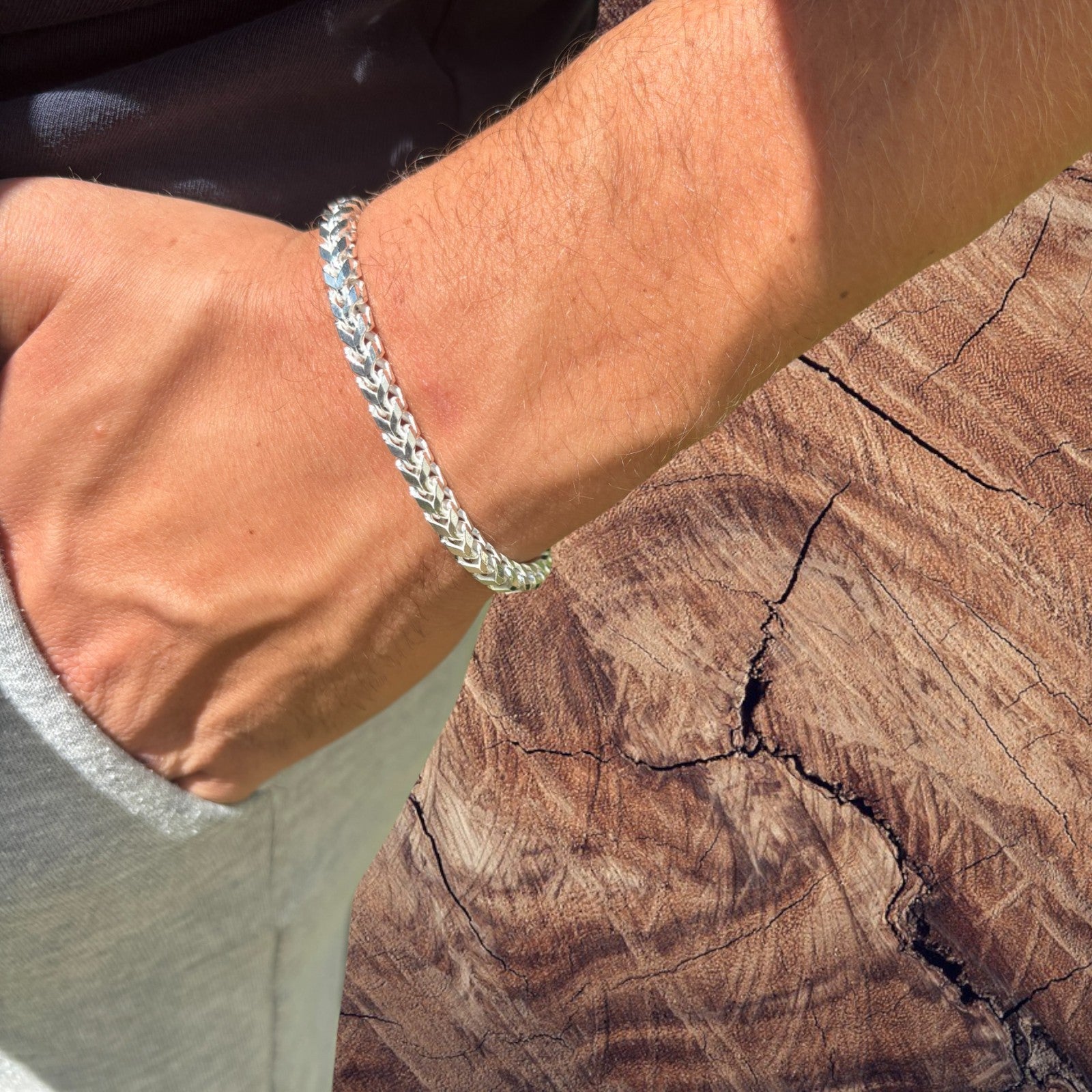 925 Sterling Silver 5mm Franco Bracelet