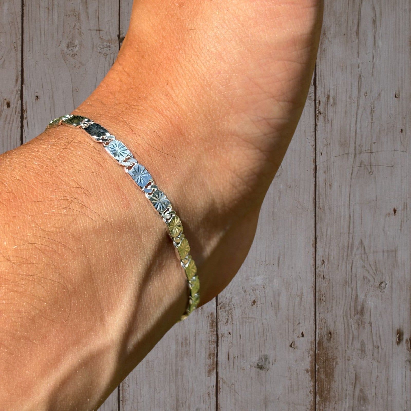 925 Sterling Silver 4mm Valentino Bracelet