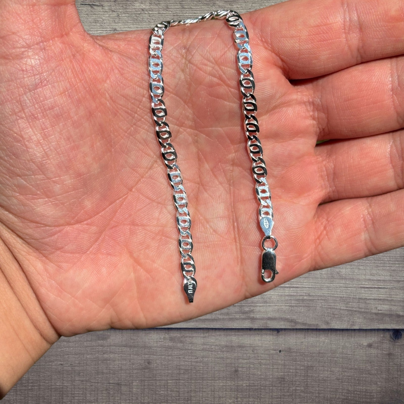 925 Sterling Silver 4.5mm Tiger Eye Bracelet