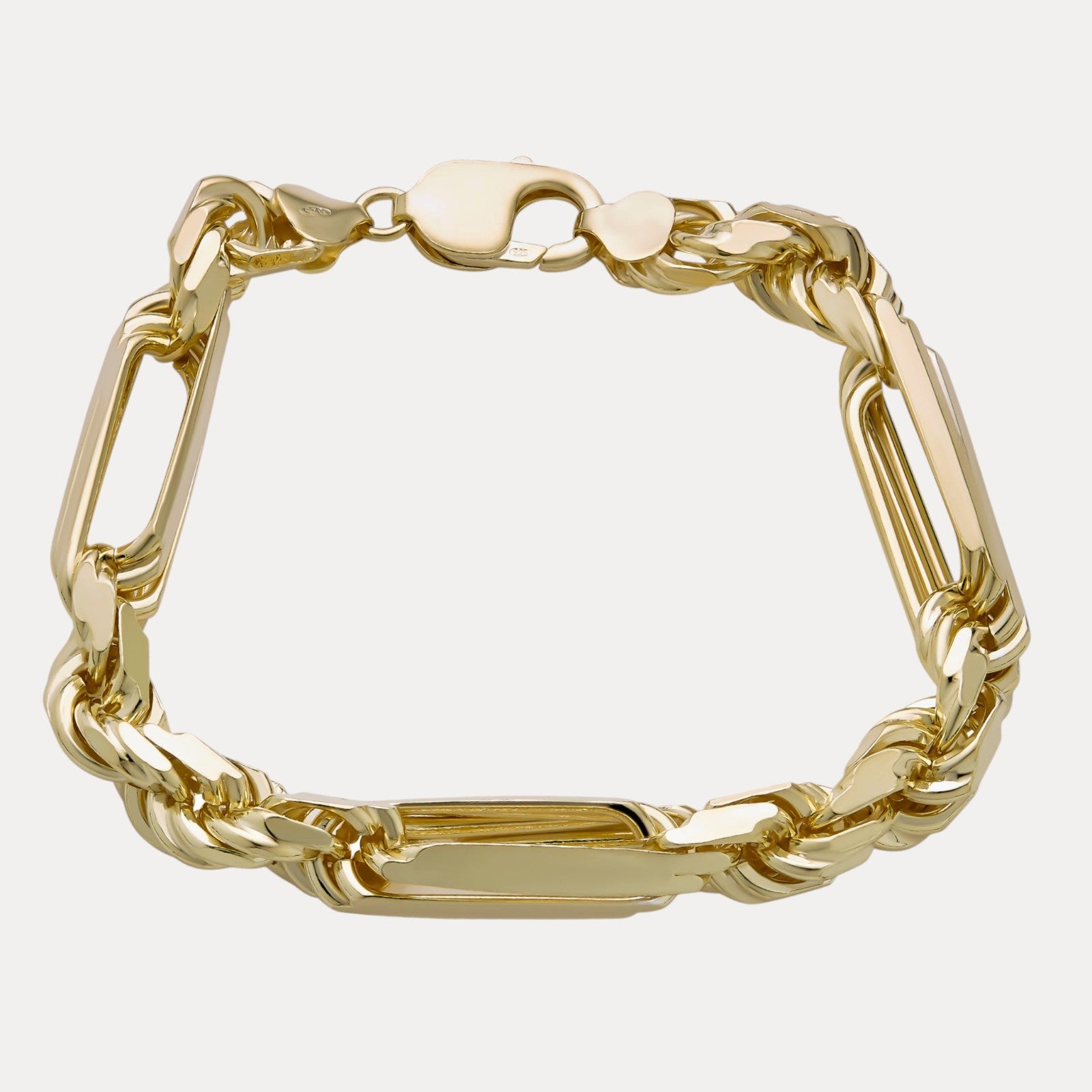 925 Sterling Silver 10mm Figarope Milano Bracelet