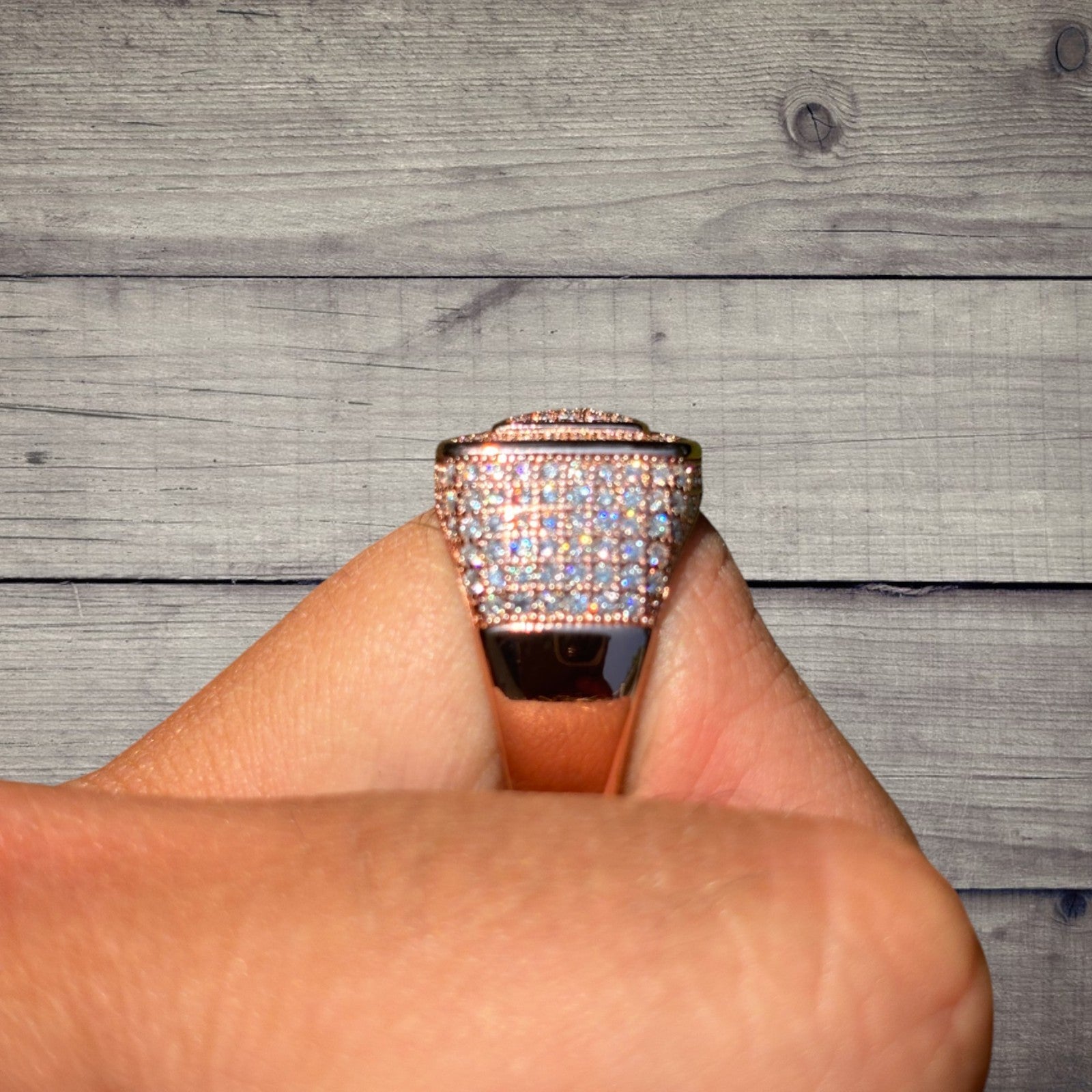 925 Sterling Silver Moissanite Square Ring