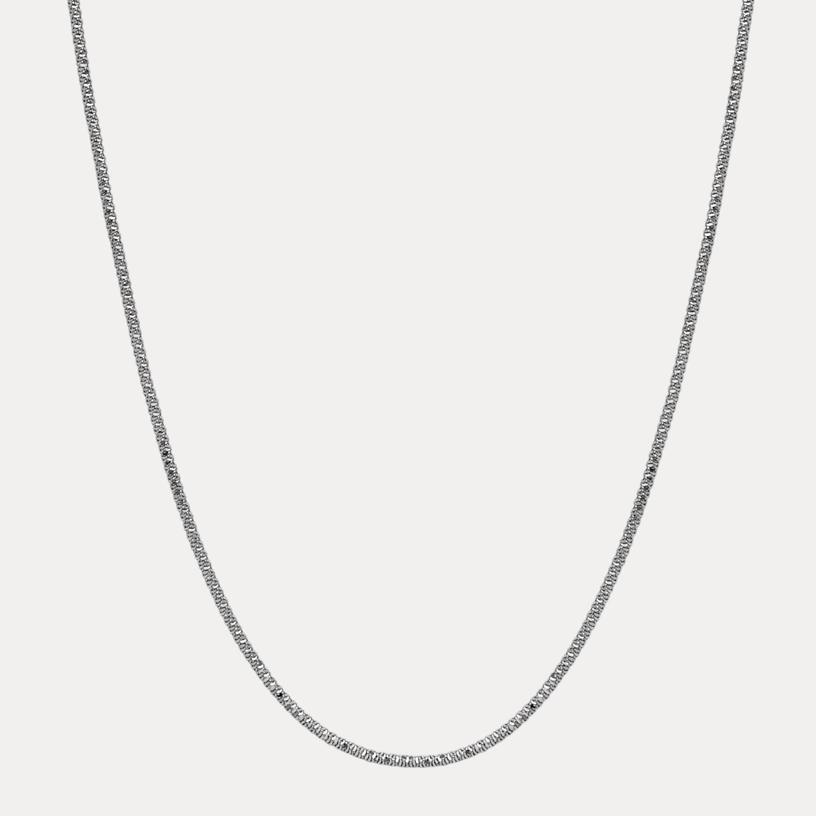 925 Sterling Silver 3mm Rock Chain Necklace