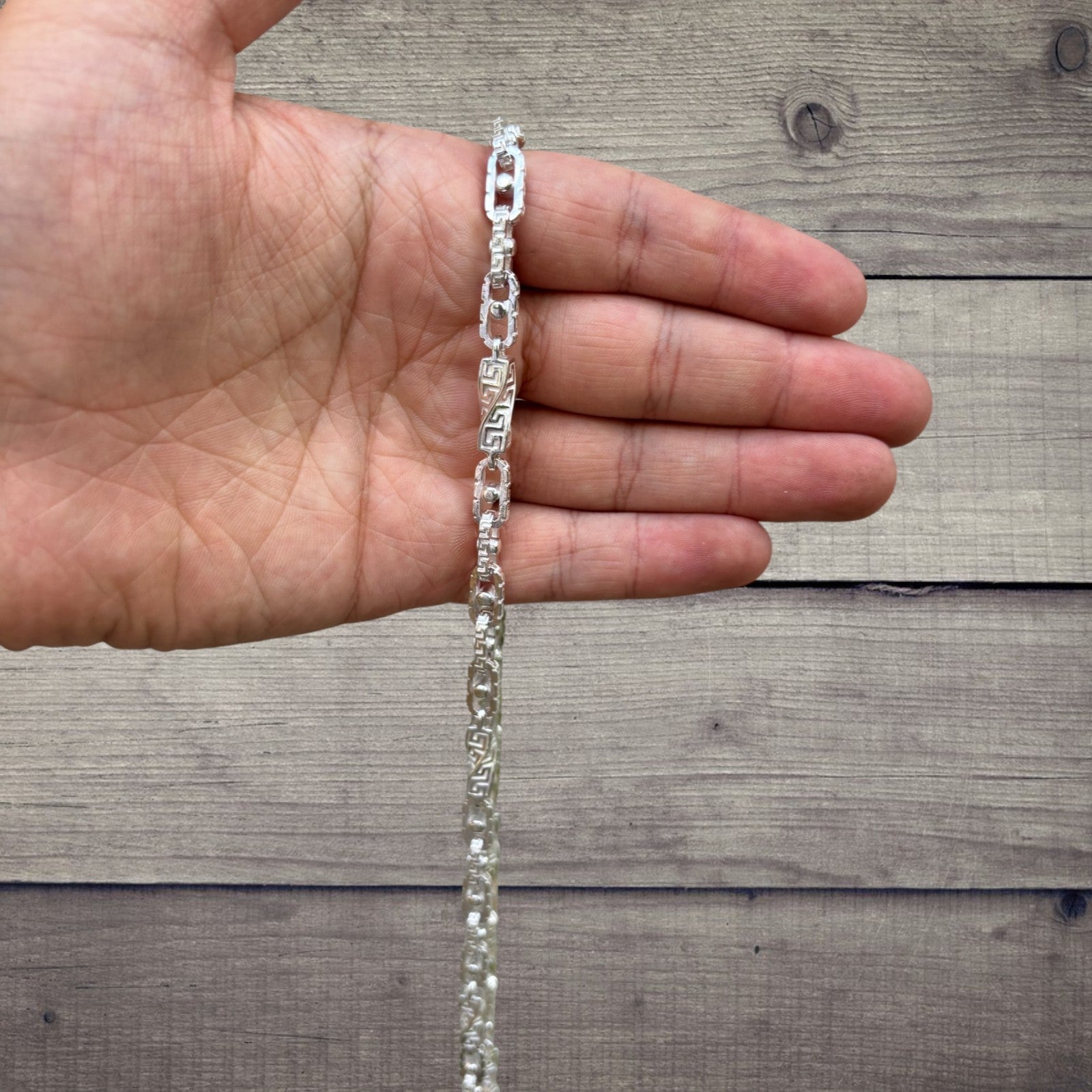 925 Sterling Silver 7.5mm Ferragamo Mariner Chain Necklace