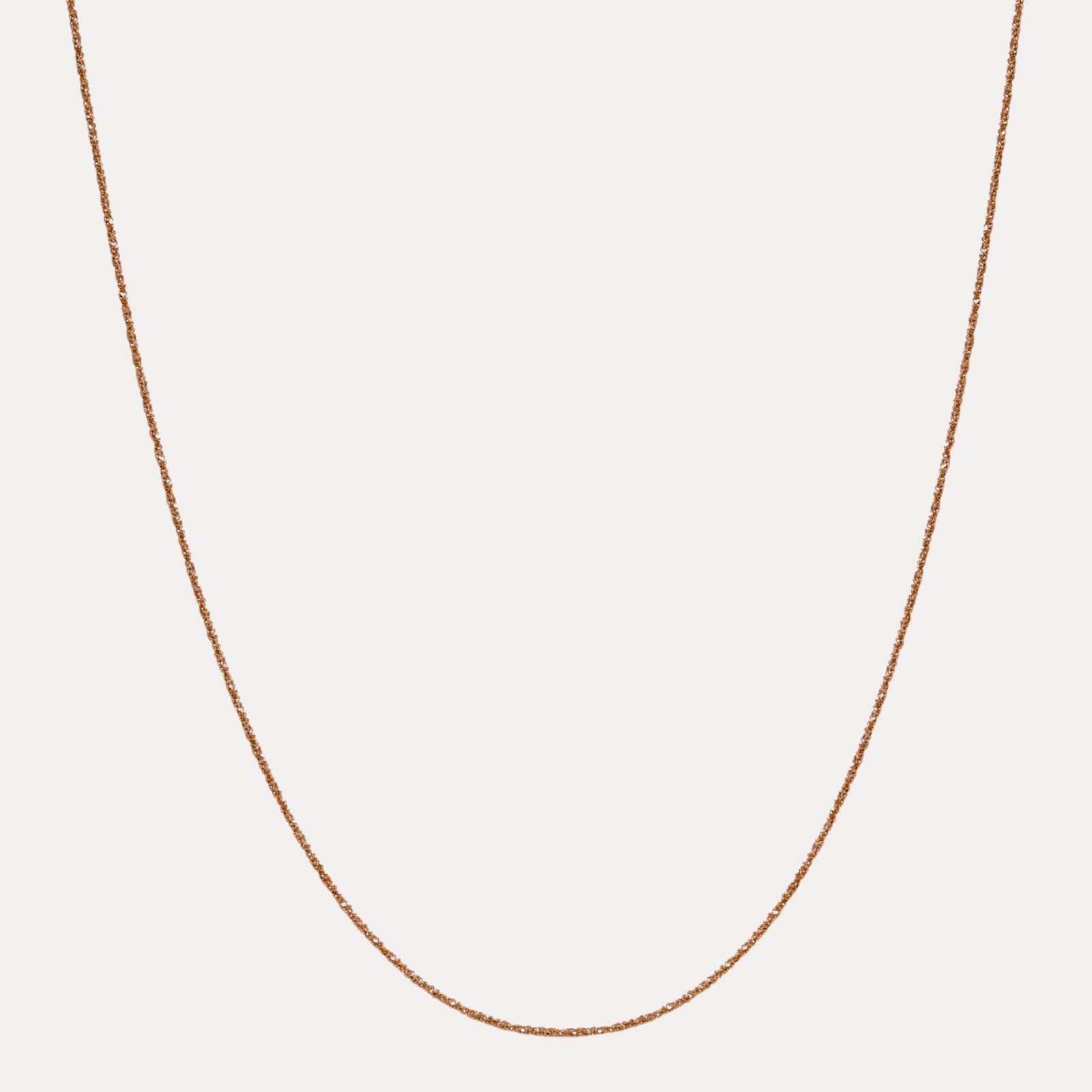 925 Sterling Silver 2mm Sparkle Rock Chain Necklace