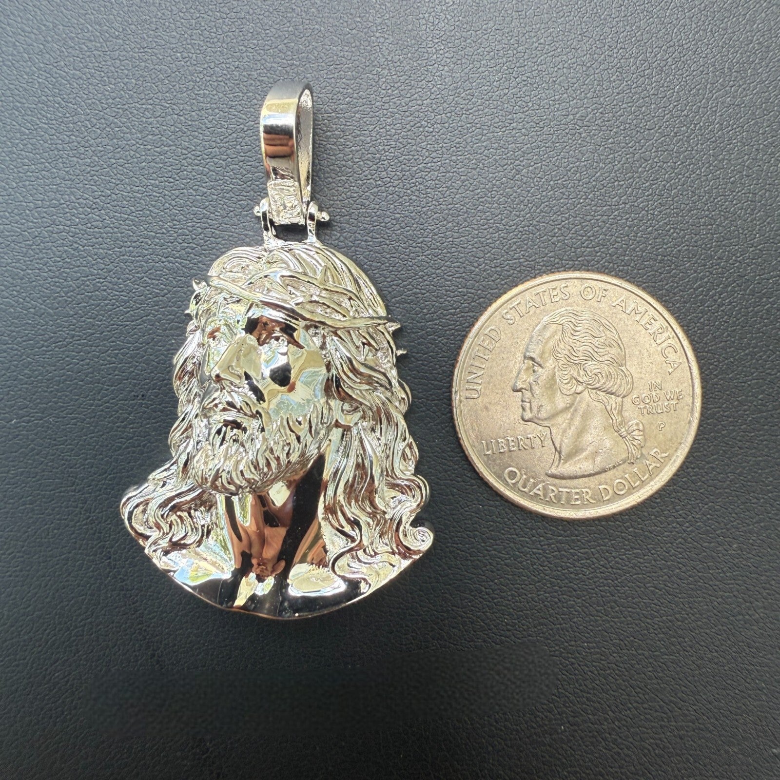 925 Sterling Silver Passion Of The Christ Jesus Piece Pendant - Medium