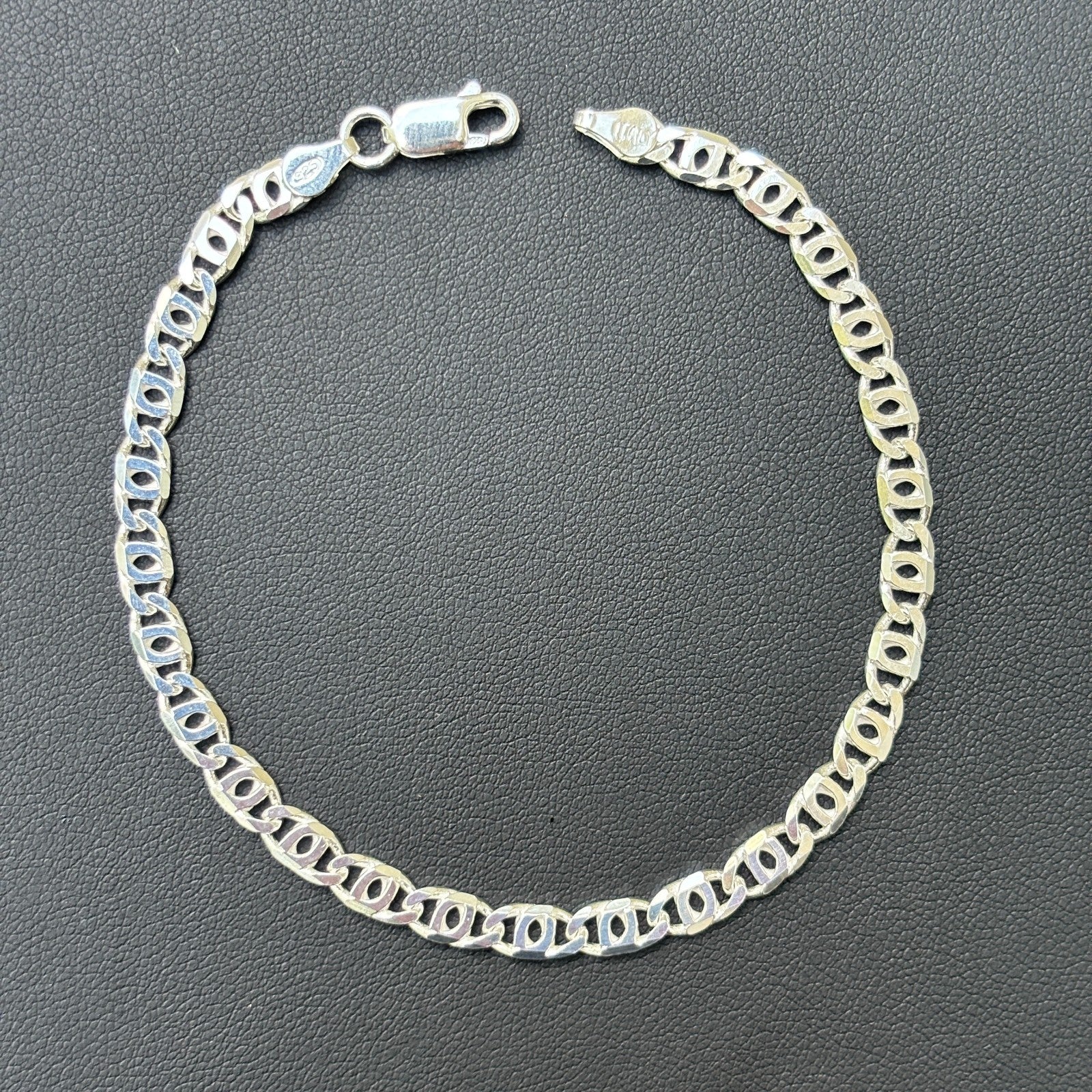 925 Sterling Silver 4.5mm Tiger Eye Bracelet