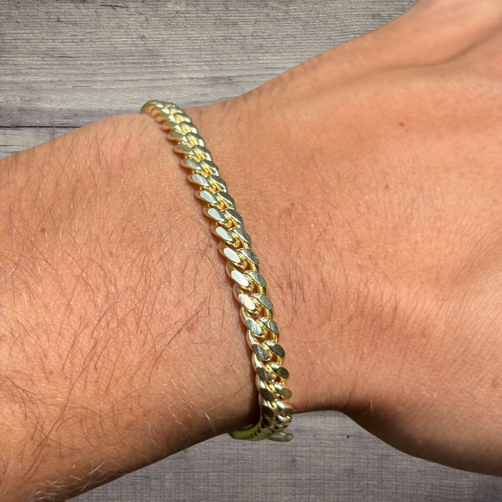 925 Sterling Silver 6mm Miami Cuban W. Box Clasp Bracelet