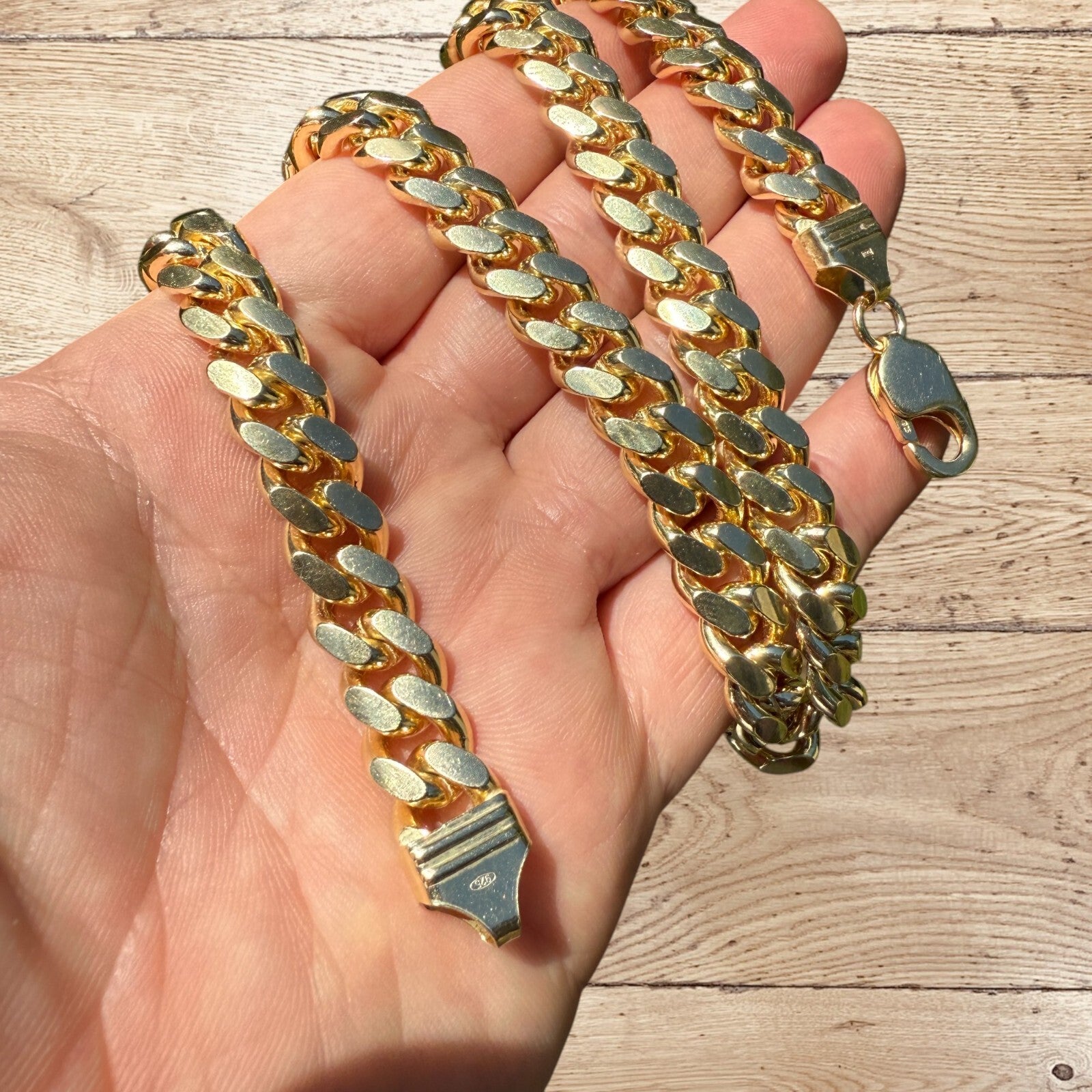 925 Sterling Silver 10mm Miami Cuban Chain Necklace