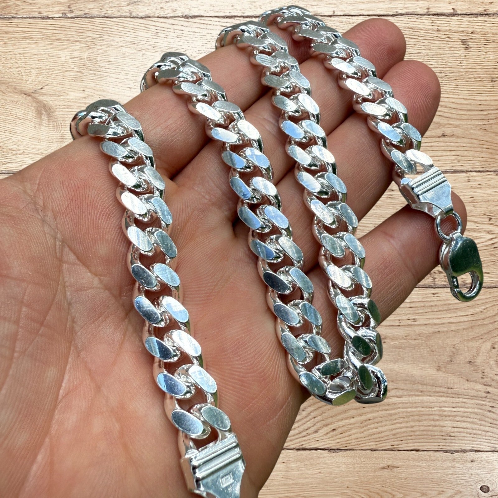 925 Sterling Silver 10mm Miami Cuban Chain Necklace