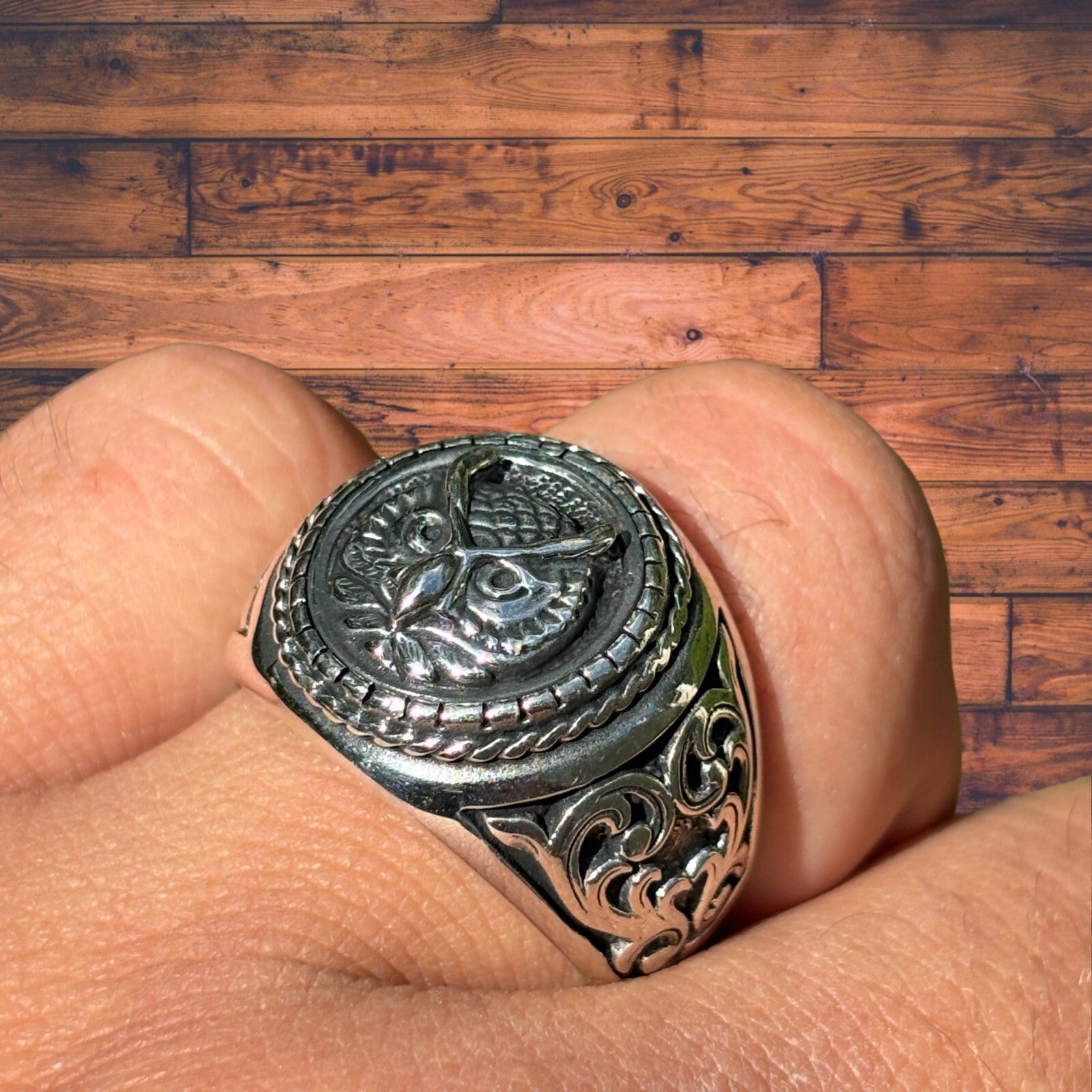 925 Sterling Silver Owl Ring
