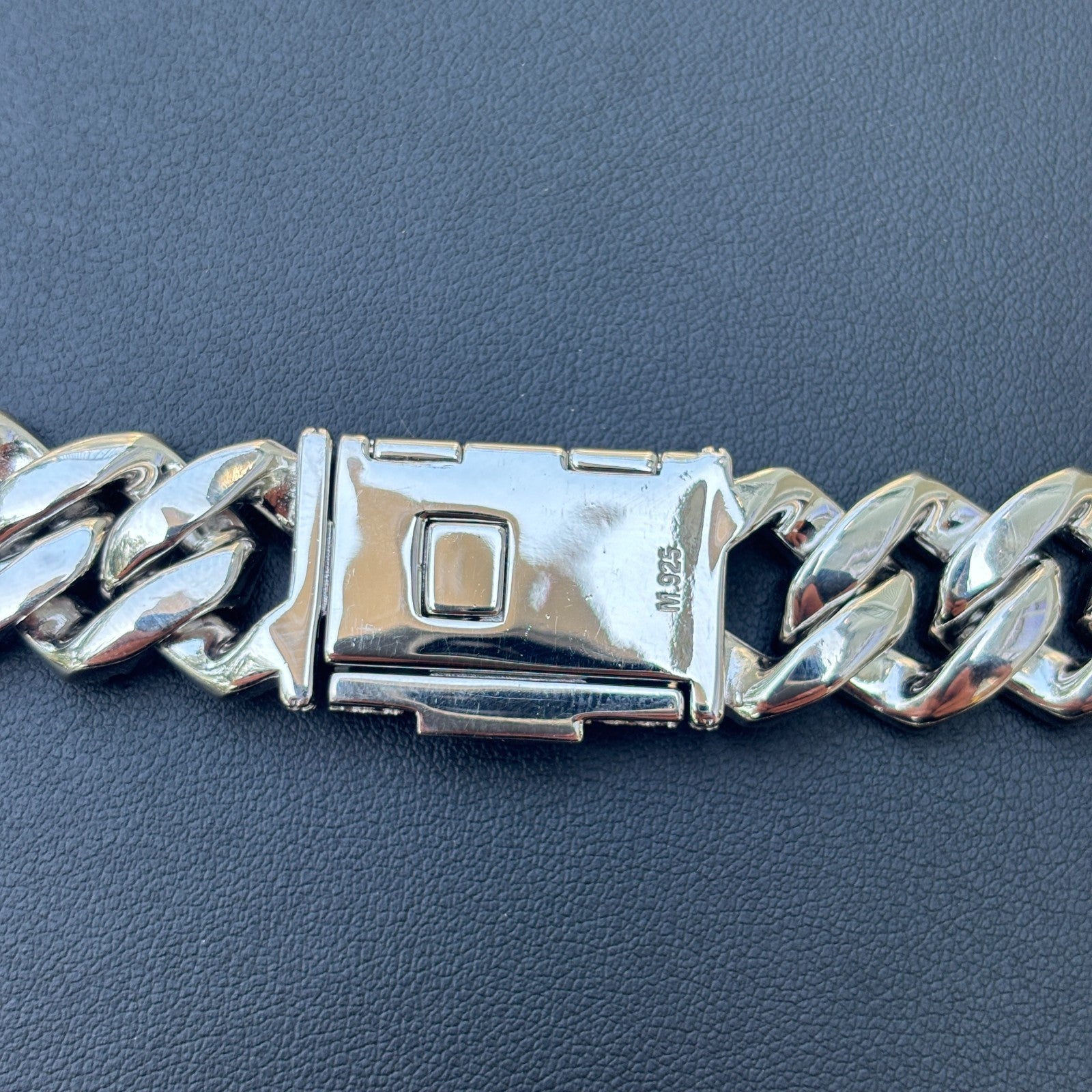 925 Sterling Silver 16mm Moissanite Miami Cuban Prong Chain Necklace