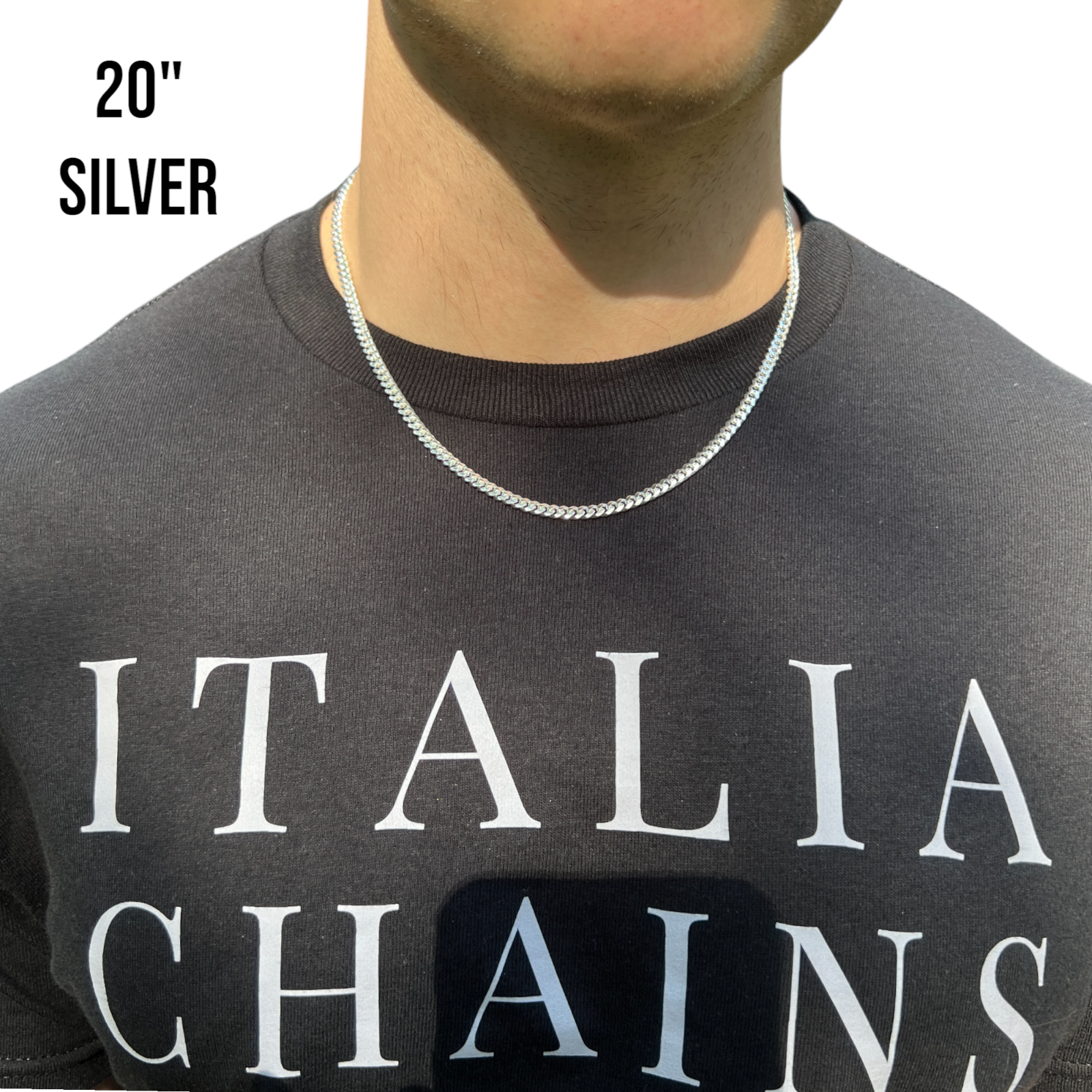 925 Sterling Silver 4mm Miami Cuban Chain Necklace