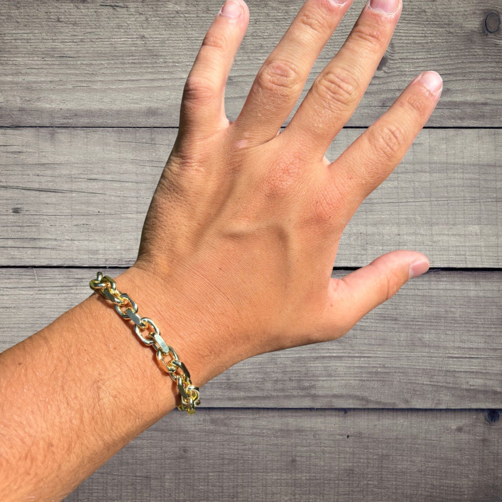 925 Sterling Silver 8mm Anchor Cable Bracelet