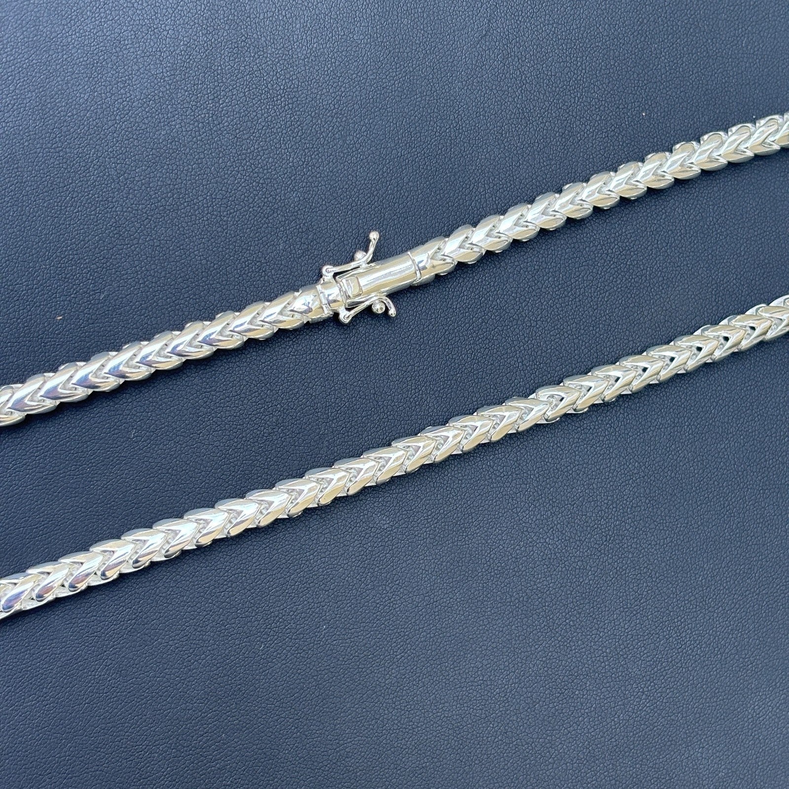 925 Sterling Silver 6mm Rounded Franco Chain Necklace