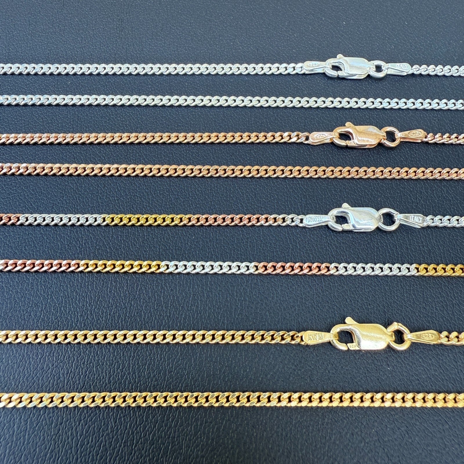 925 Sterling Silver 2mm Miami Cuban Chain Necklace