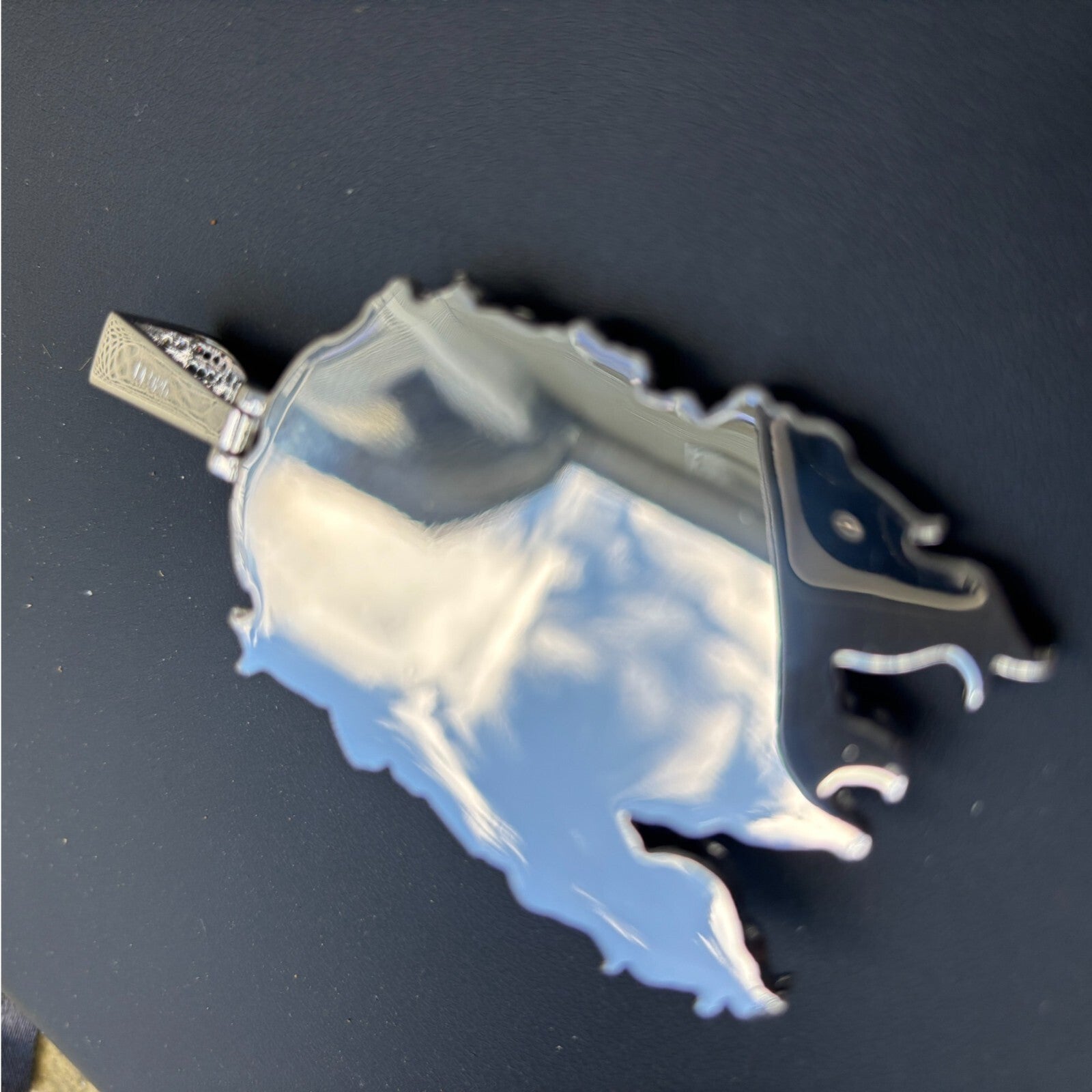 925 Sterling Silver Jesus Pendant With Moissanite - Large