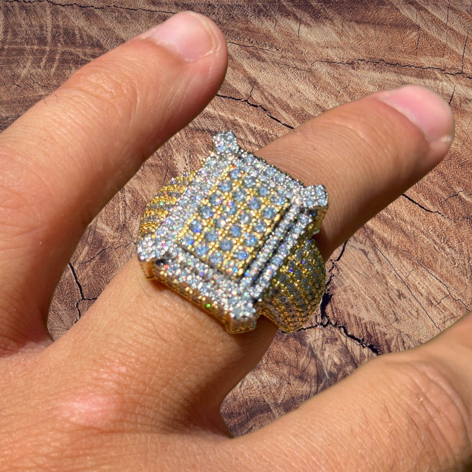 925 Sterling Silver Moissanite Cluster Ring