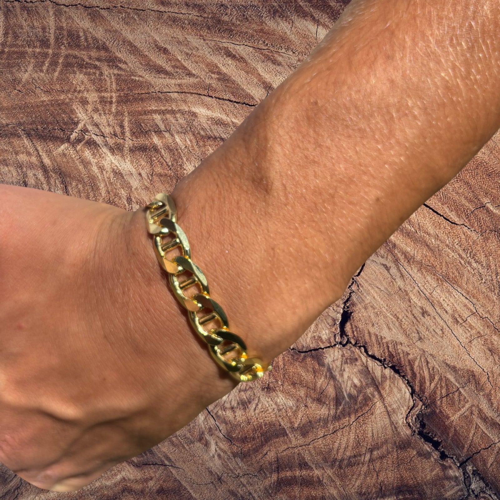 925 Sterling Silver 10mm Mariner Bracelet