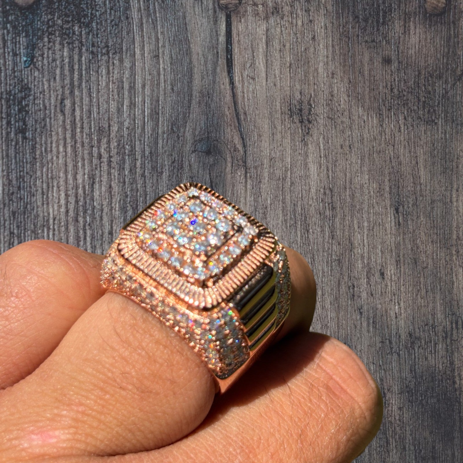925 Sterling Silver Square Moissanite Ring