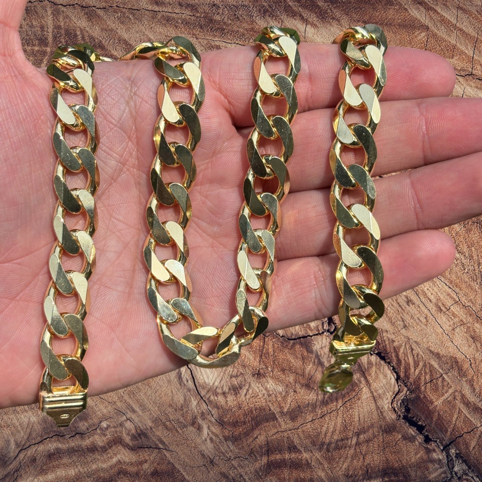 925 Sterling Silver 13.5mm Curb Chain Necklace