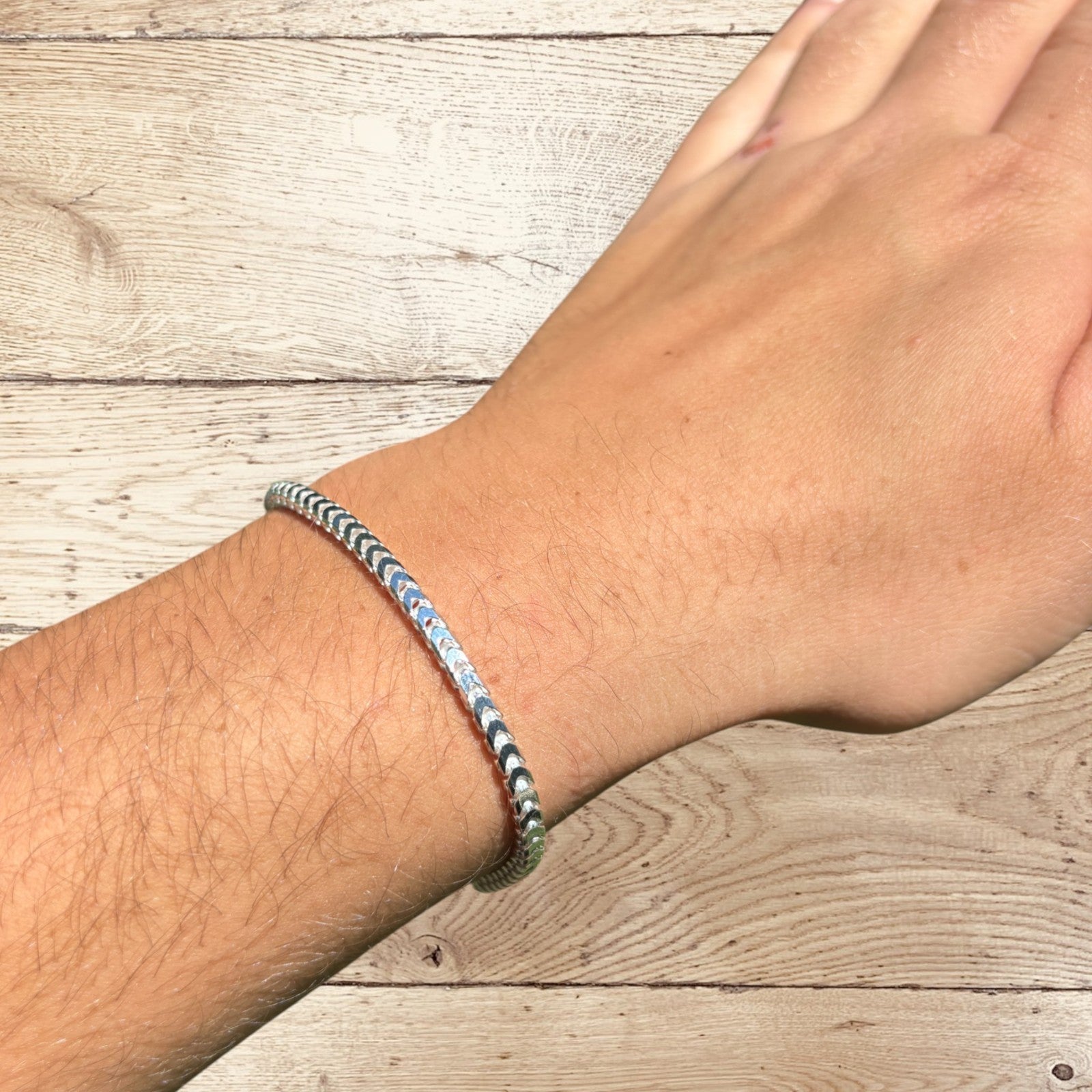 925 Sterling Silver 3mm Franco Bracelet