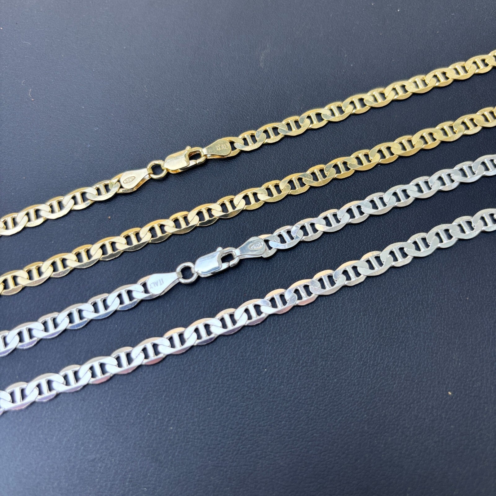 925 Sterling Silver 5mm Mariner Chain Necklace